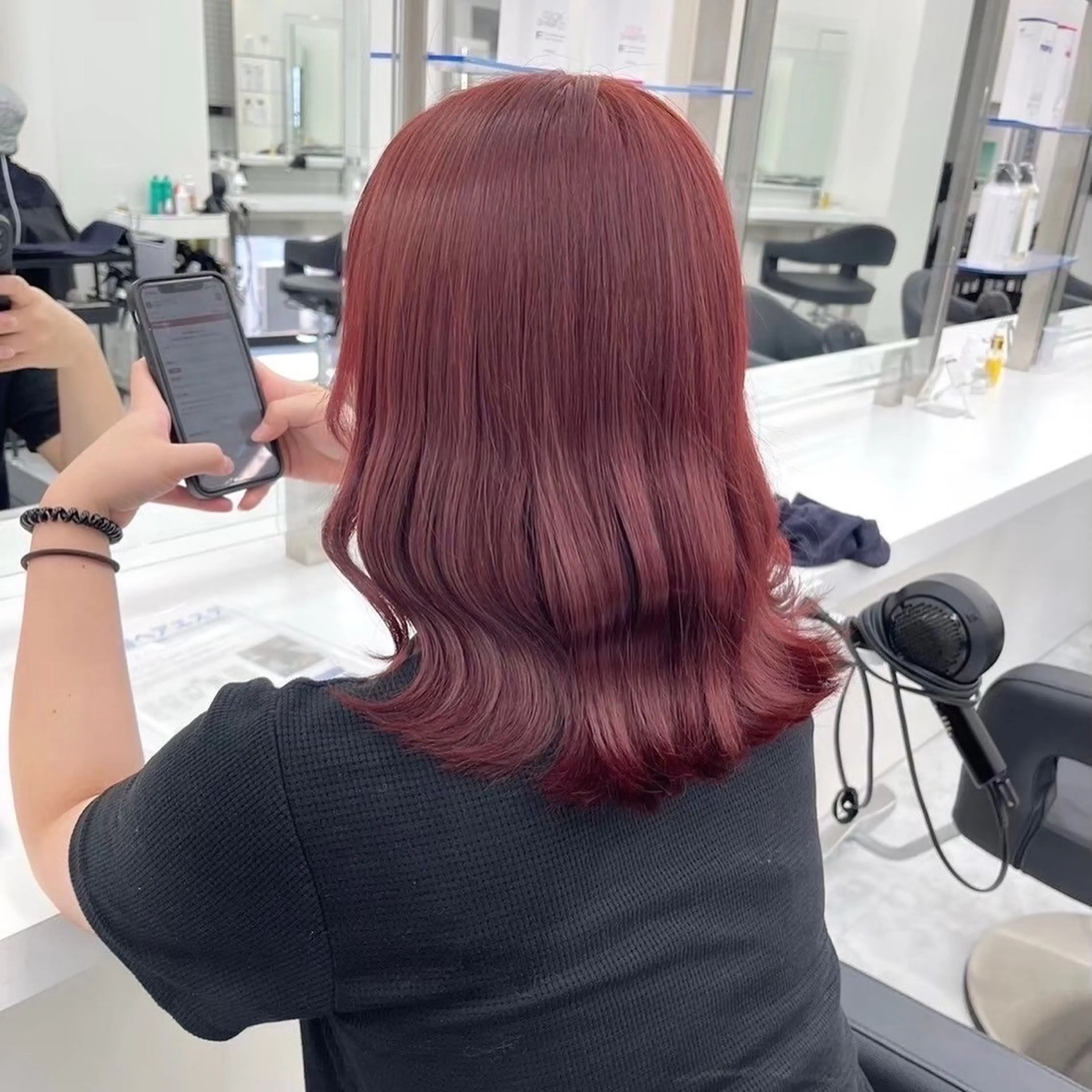 セミロング ヘアカラー トリートメント ヘアセット NANA💓韓国ヘア /レイヤー/暖色💓のヘアスタイル