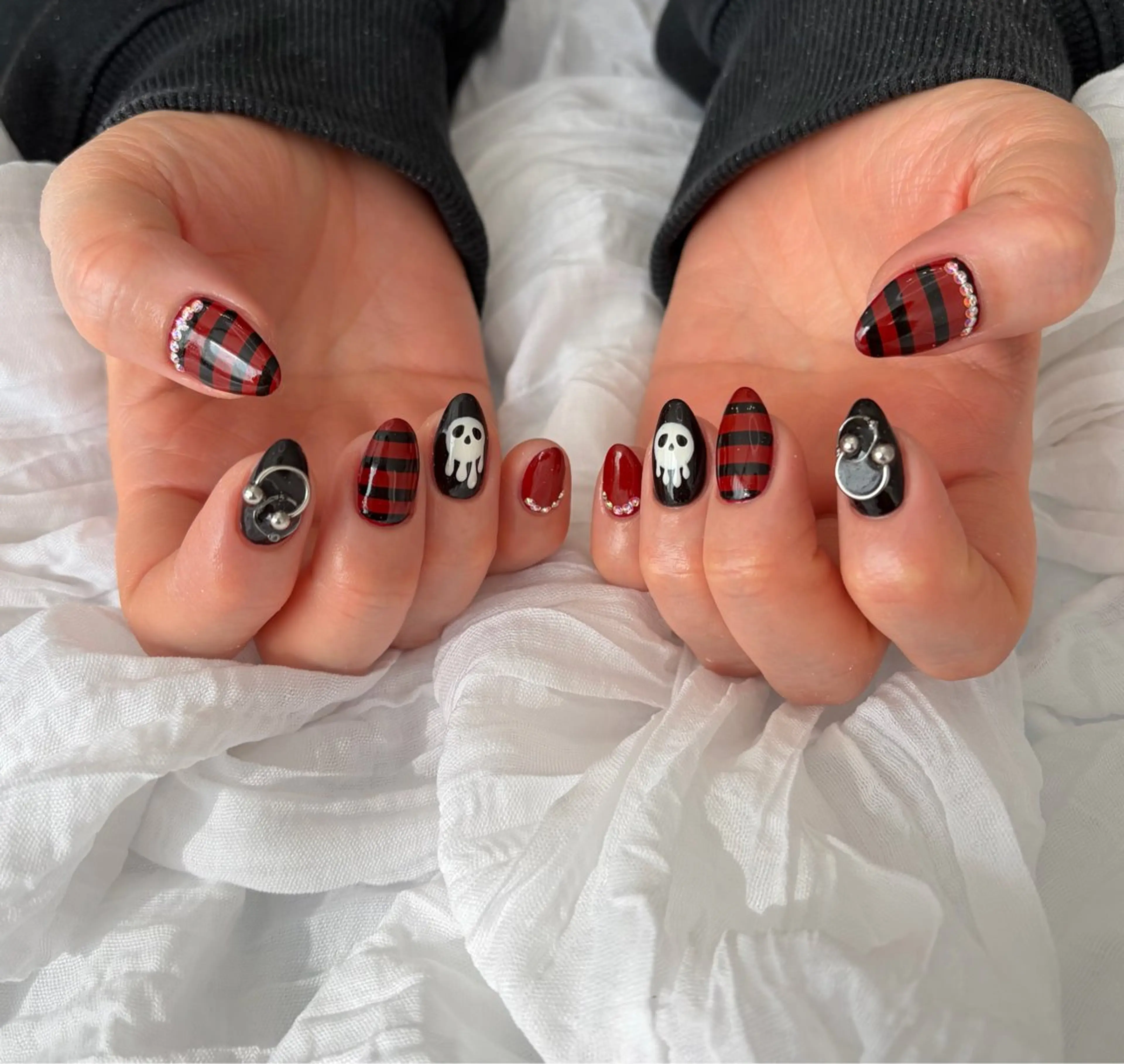 ネイル アートネイル 長さ出し ジェルネイル パラジェル スカルプネイル 藤原 綾花のネイルデザイン