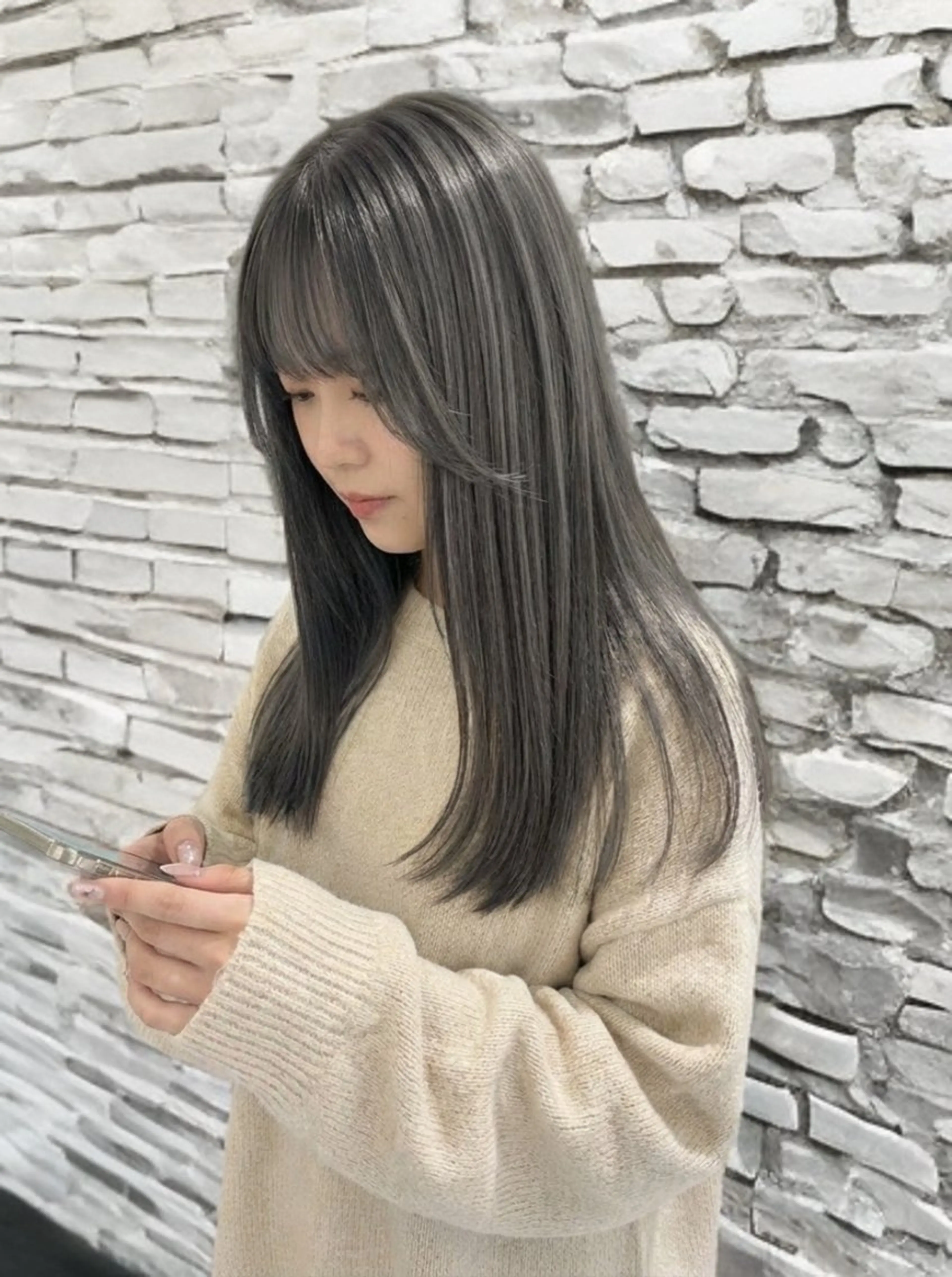 ロング カット ヘアカラー トリートメント 髪質改善×レイヤー 高嶋のヘアスタイル