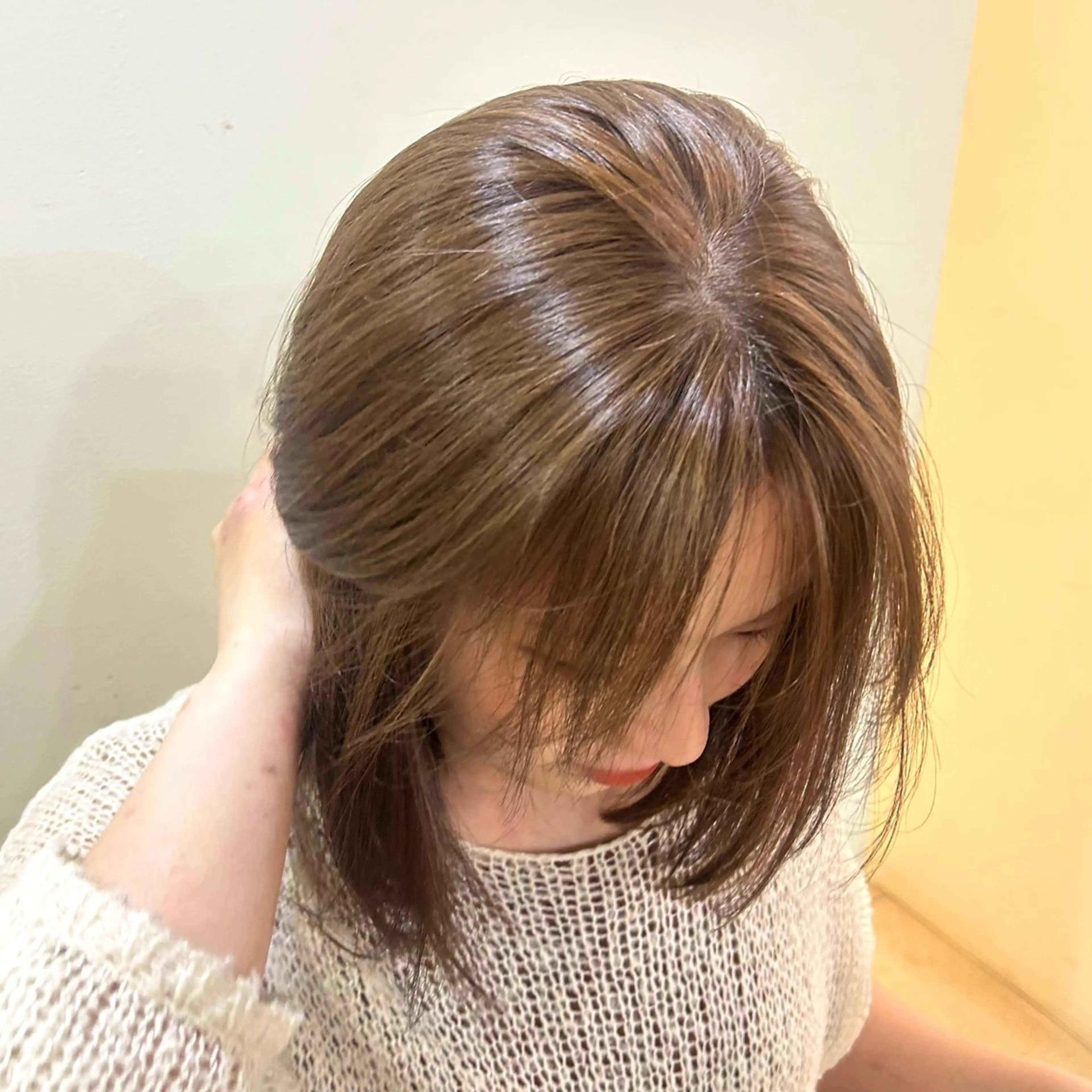 ミディアム ヘアカラー ベージュ/透明感/ レイヤー/あやか💕のヘアスタイル