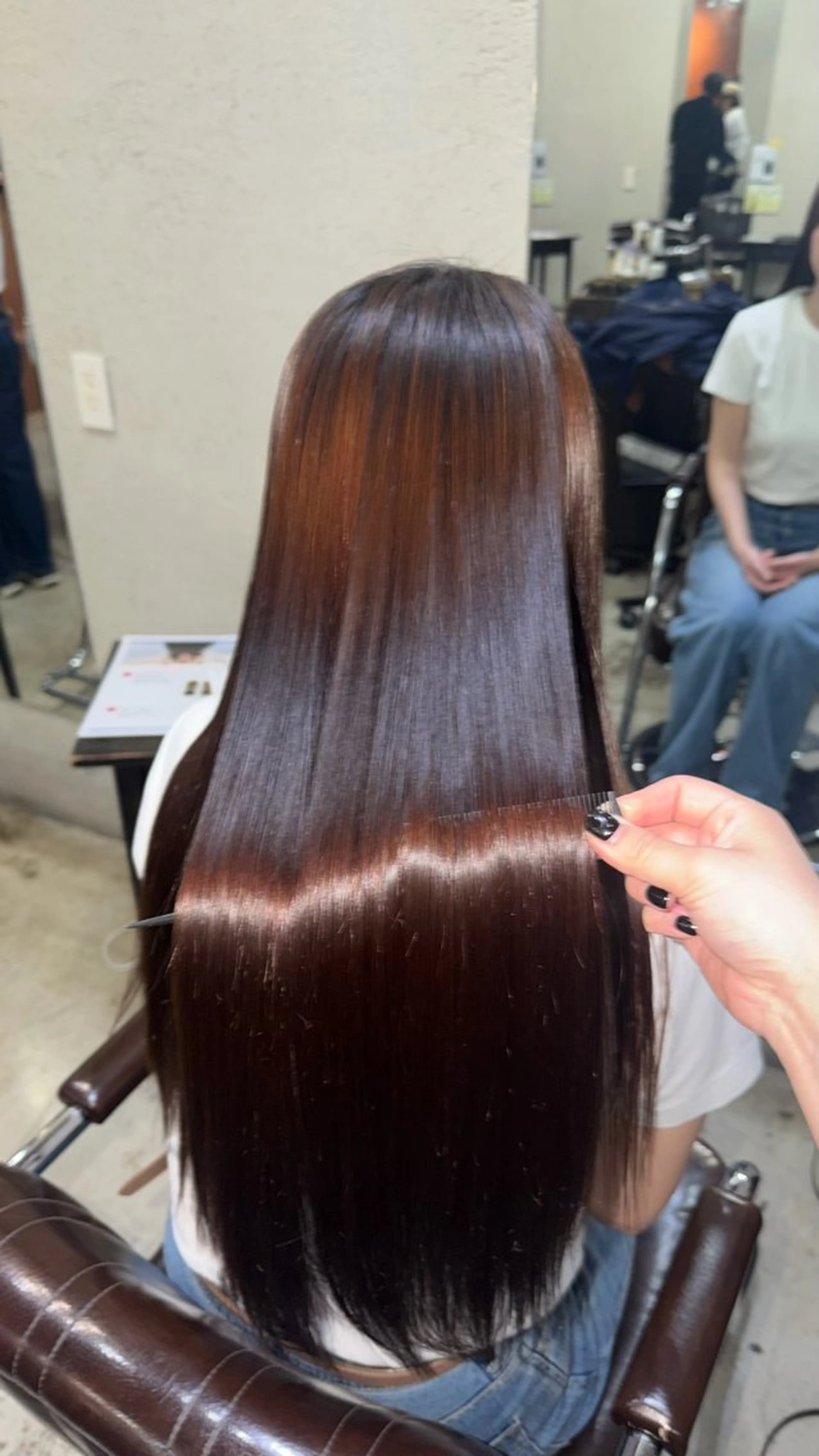 ロング 縮毛矯正 縮毛矯正 小池 かなこのヘアスタイル