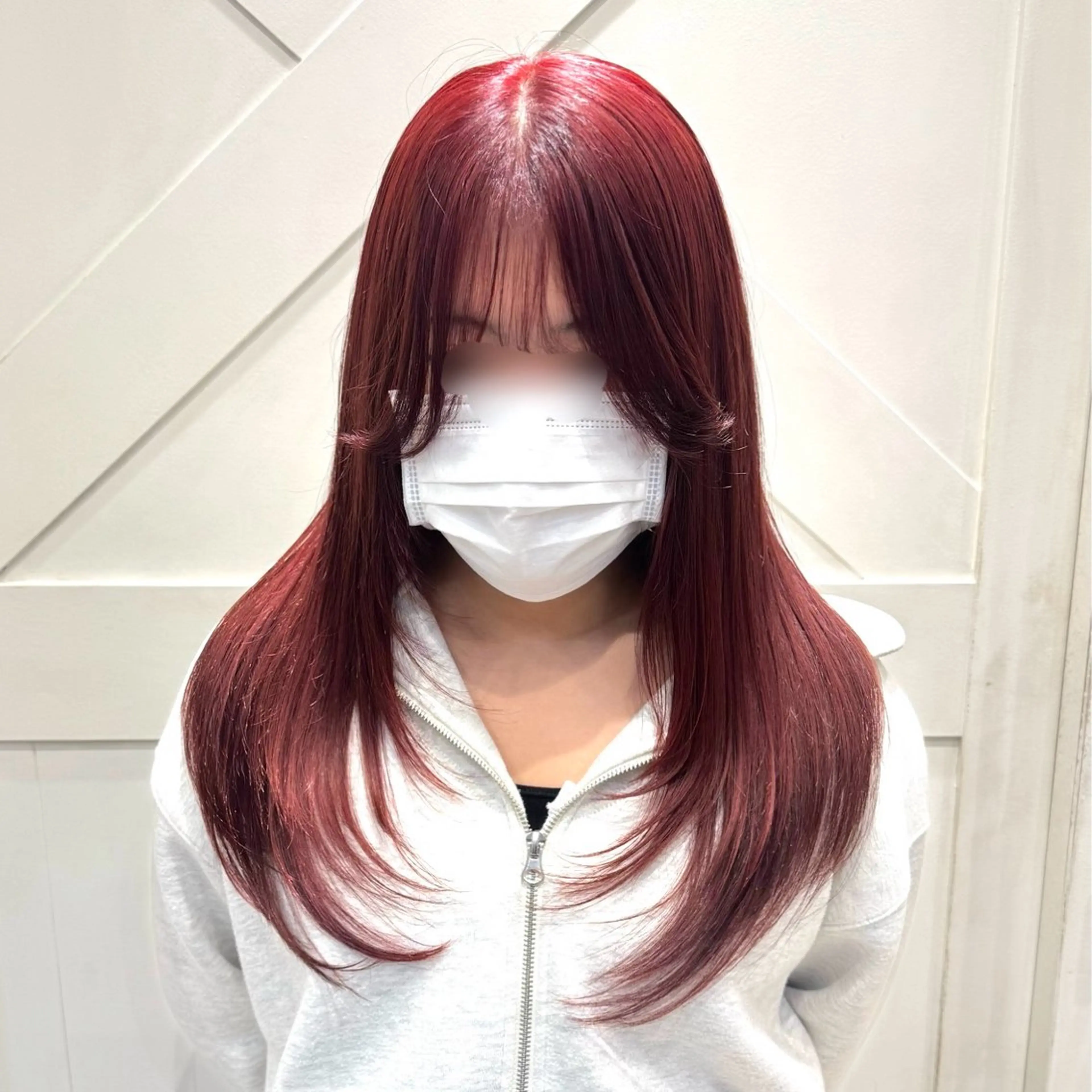 ロング カラー 横浜｜韓国レイヤー｜ 暖色カラー｜まなとのヘアスタイル