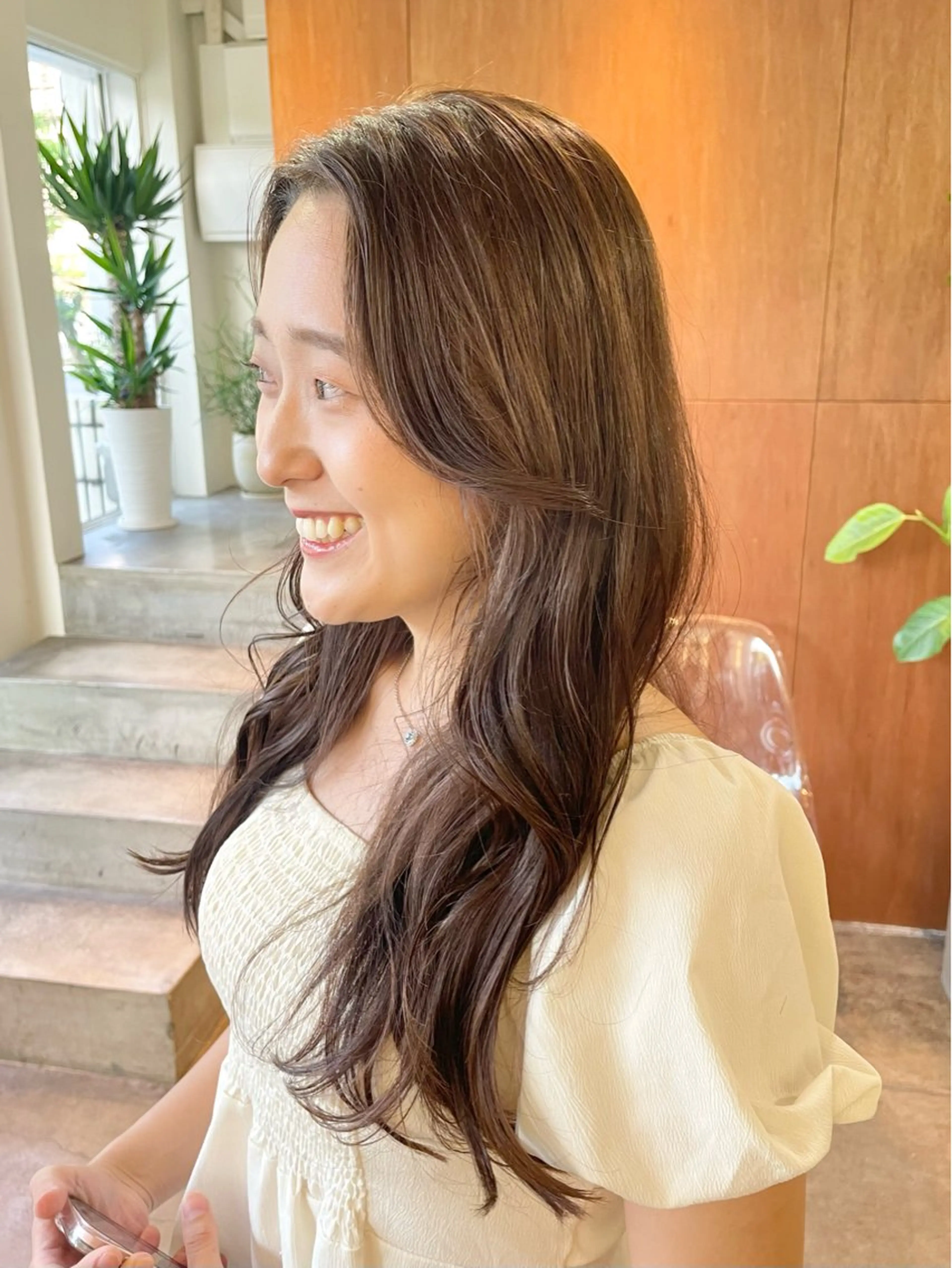 ロング カット ヘアカラー トリートメント yukii しまむら のぞみのヘアスタイル