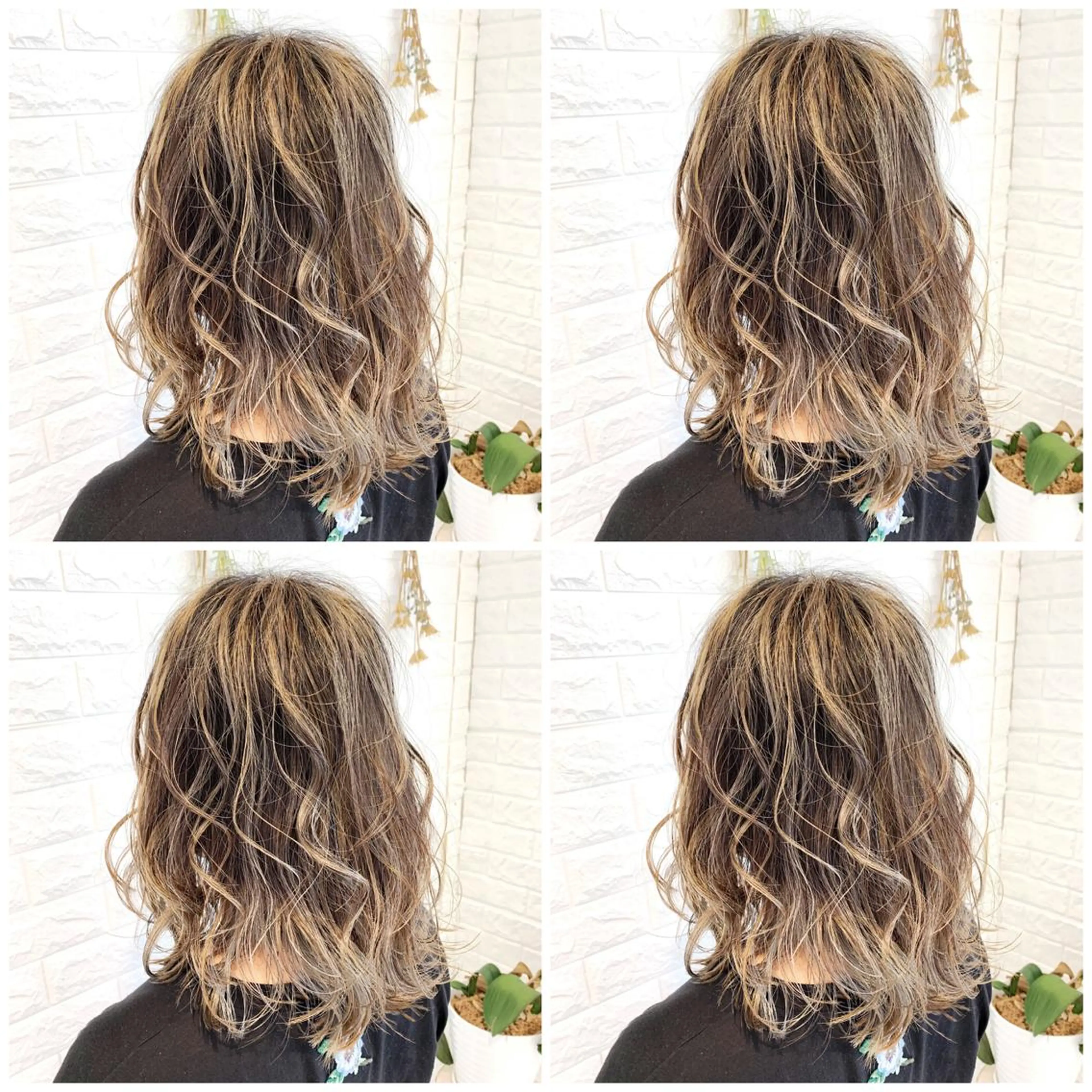 ロング カラー アッシュ バレイヤージュ グラデーションカラー レイヤーカット ヘアカラー ハイトーン/ブリーチ 山崎　悠次のヘアスタイル