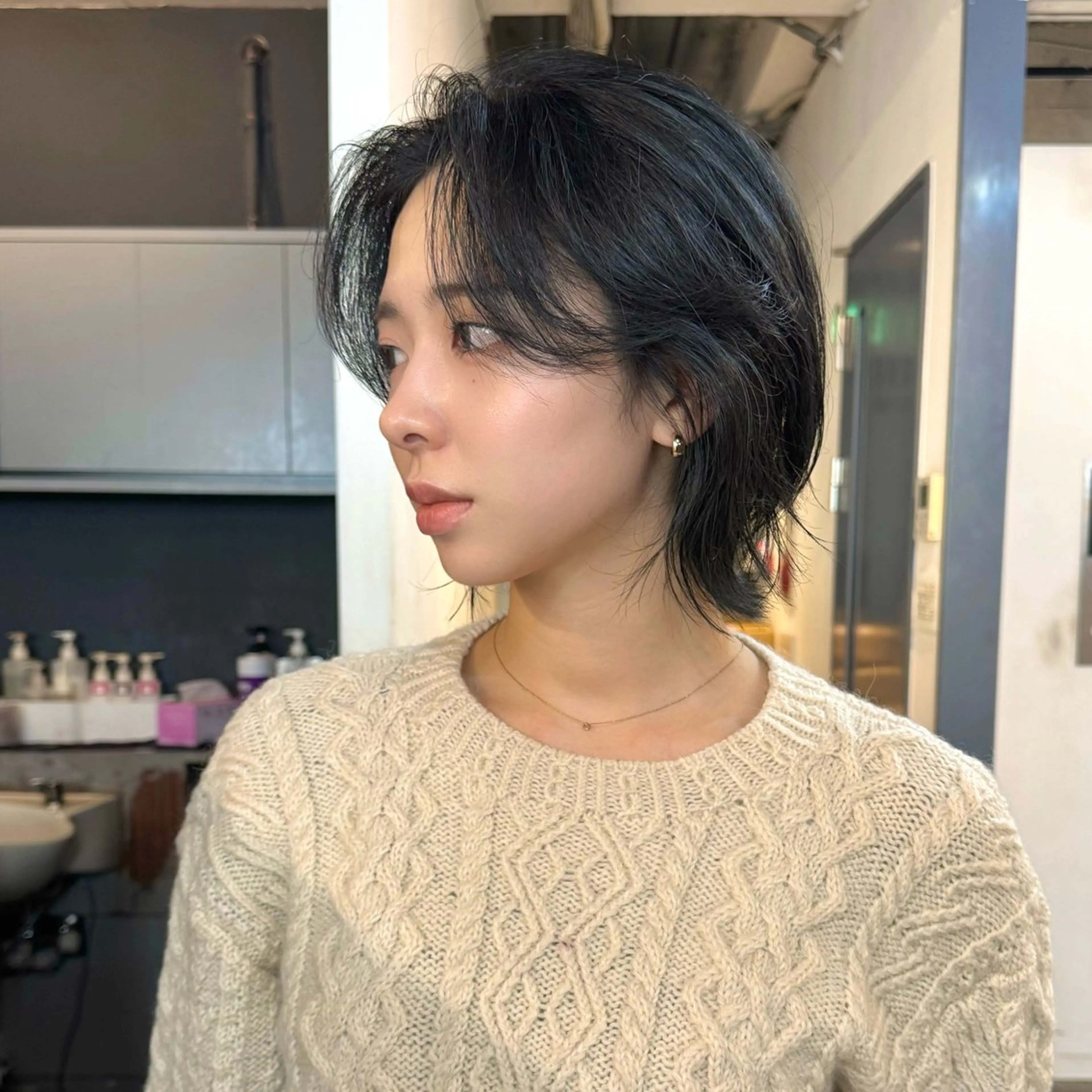 ミディアム カラー カット ヘアカラー トリートメント 🪡韓国レイヤー /髪質改善/菊池🪡のヘアスタイル