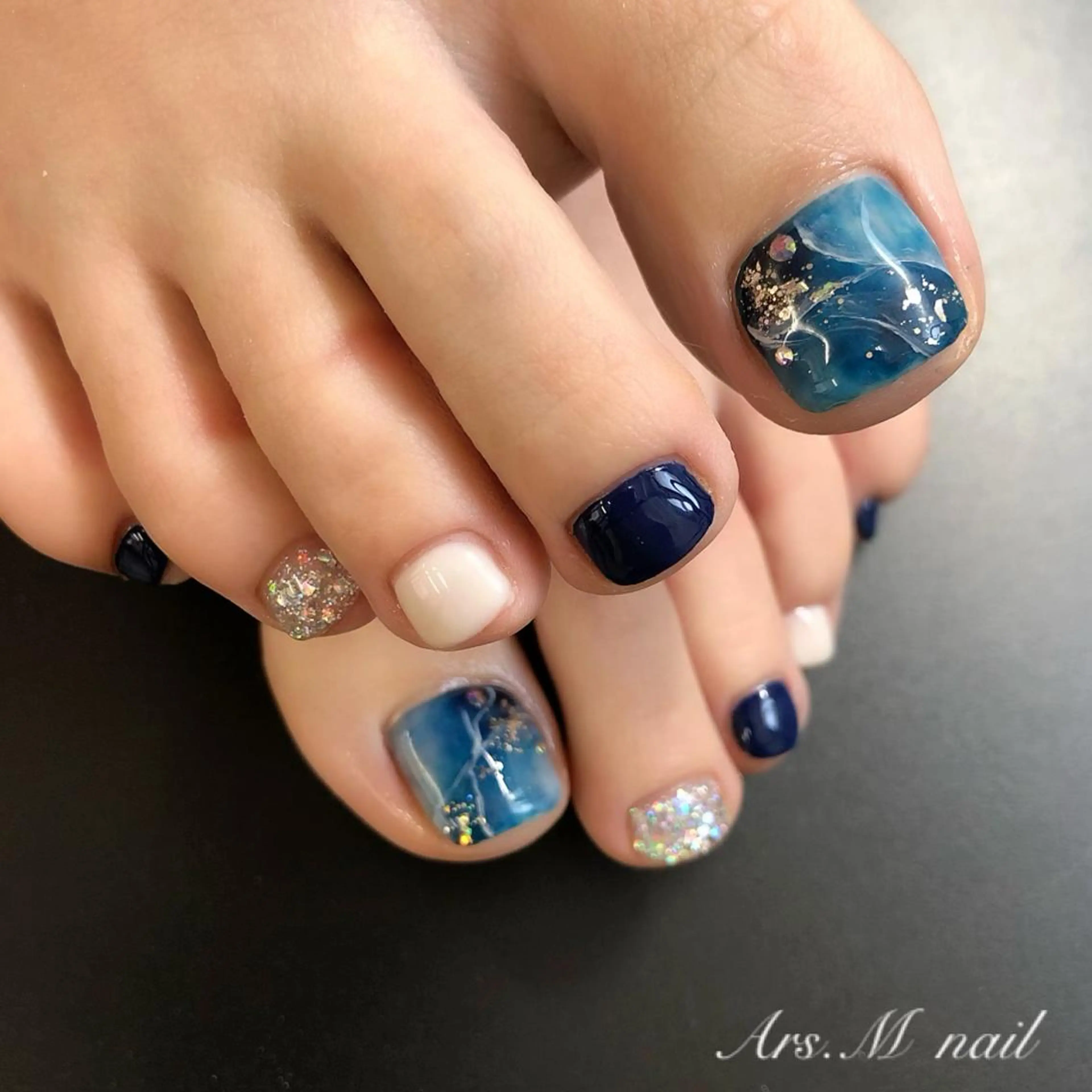 【Foot】フットジェルネイル・親指アート２本迄の写真