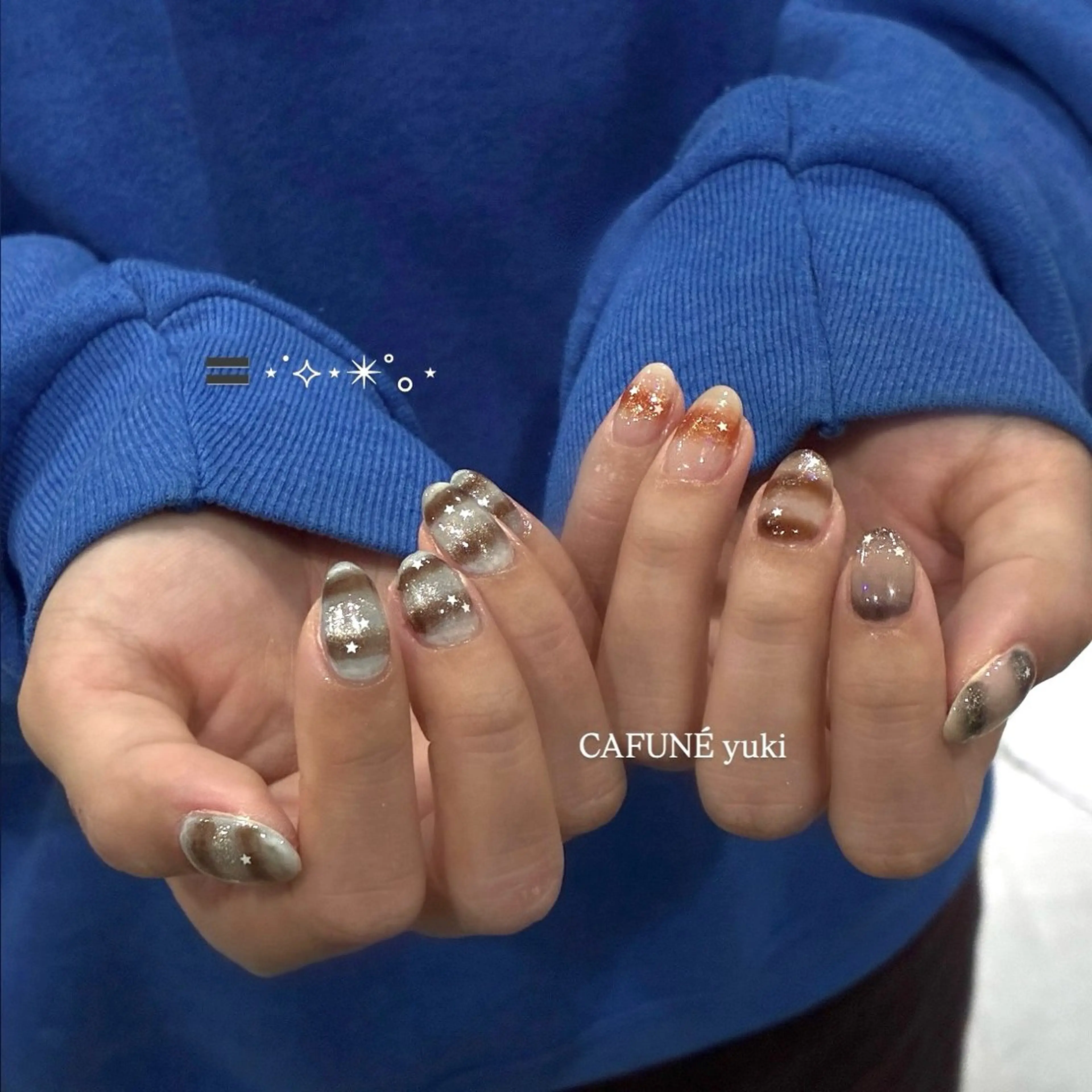 ネイル ハンドネイル 🎼CAFUNÉ_ TOKYO.•*¨のネイルデザイン