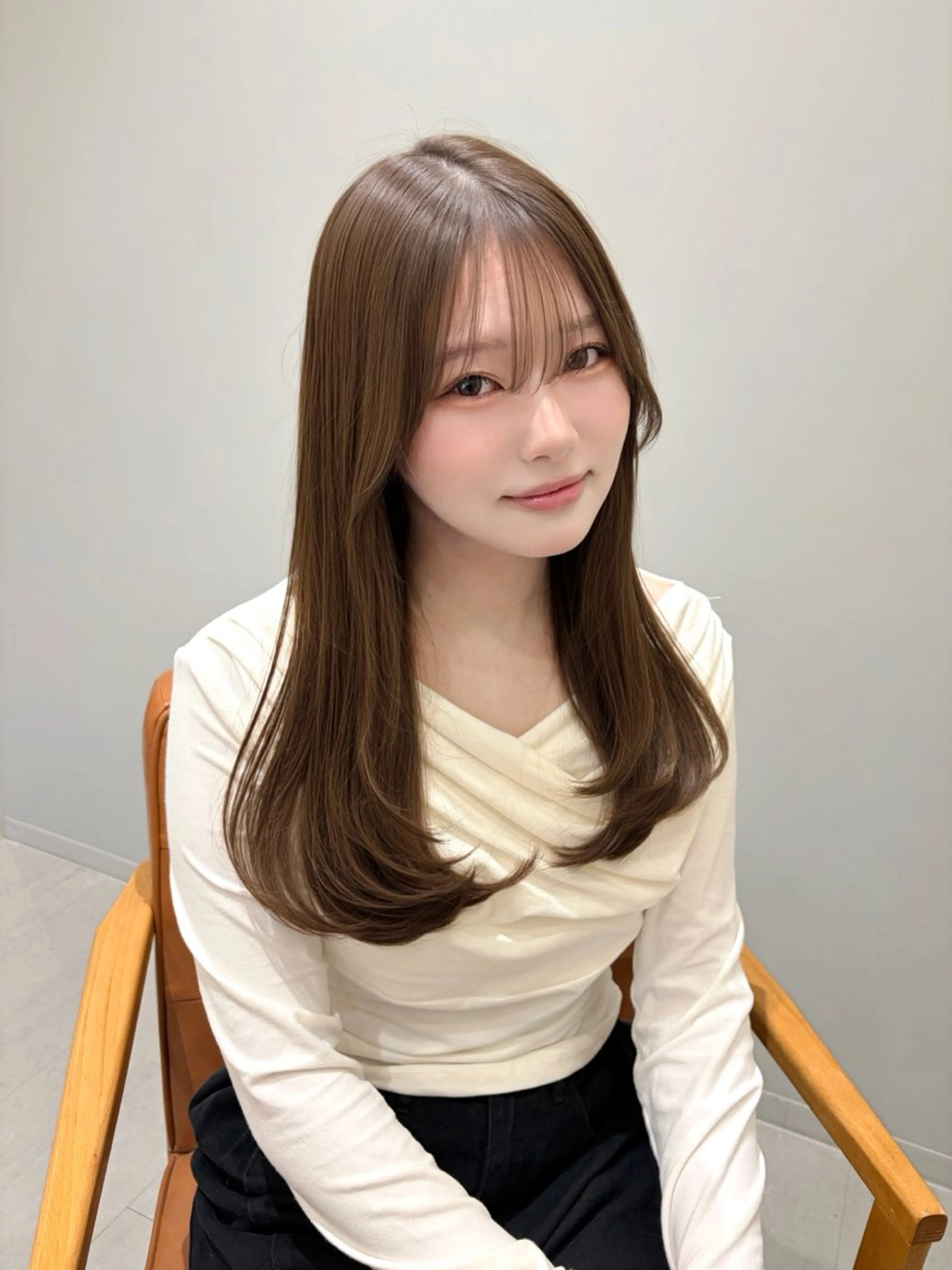 ロング カラー ヘアアレンジ 透明感カラー 顔周りカット レイヤーカット ロング 似合わせカット 似合わせレイヤー♡ 顔周り♡minamiのヘアスタイル