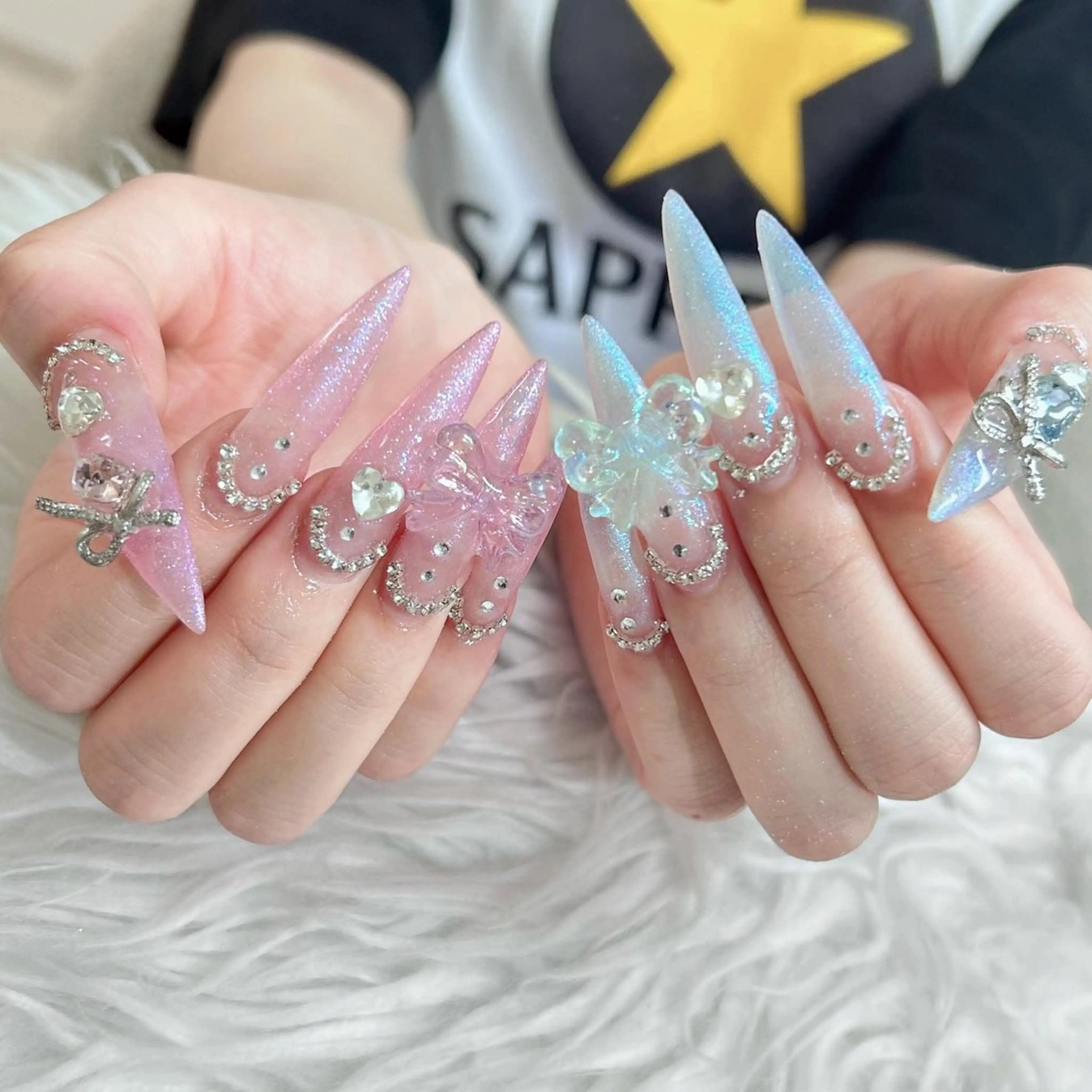 ネイル フットネイル フレンチネイル グラデーション 韓国ネイル ロングネイル ハンドネイル Hani Nail Salonのネイルデザイン