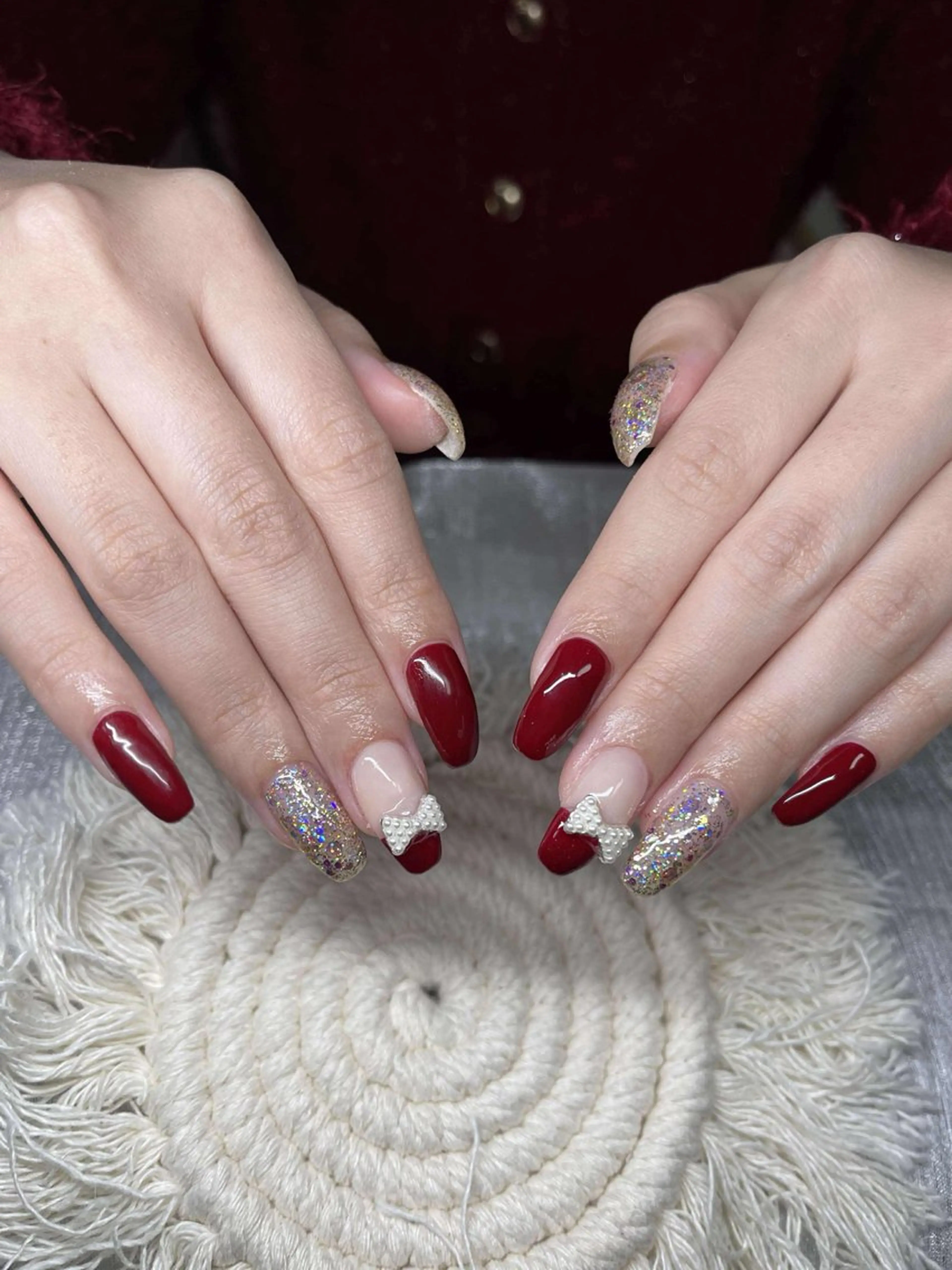 ネイル オーロラネイル チークネイル 長さ出し フットネイル フレンチネイル Lee Nails チップ長さだし専門店のネイルデザイン