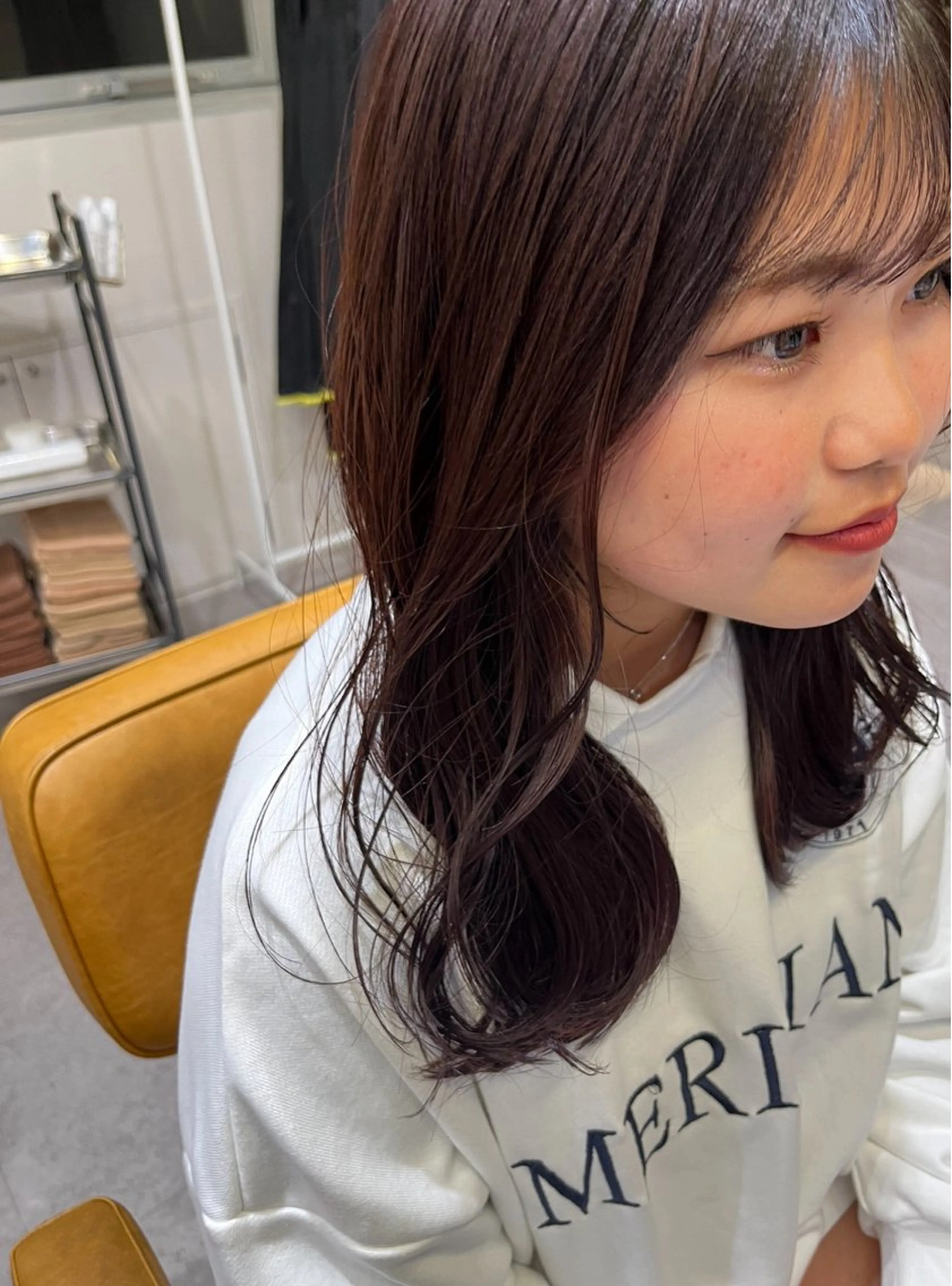 セミロング ピンクブラウン YUI🍊 ボブ/メンズパーマのヘアスタイル