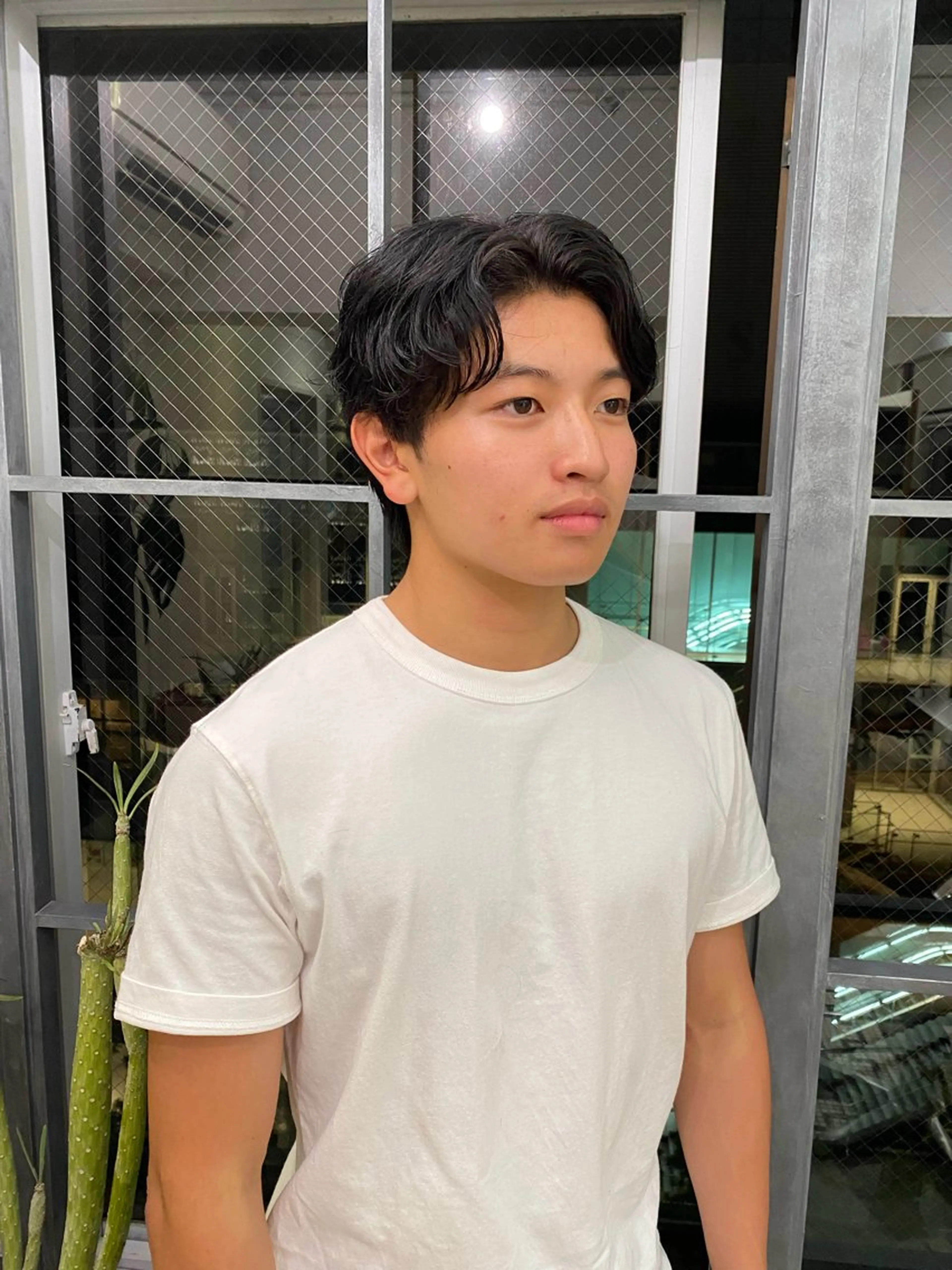 メンズ センターパート 田形清流のヘアスタイル