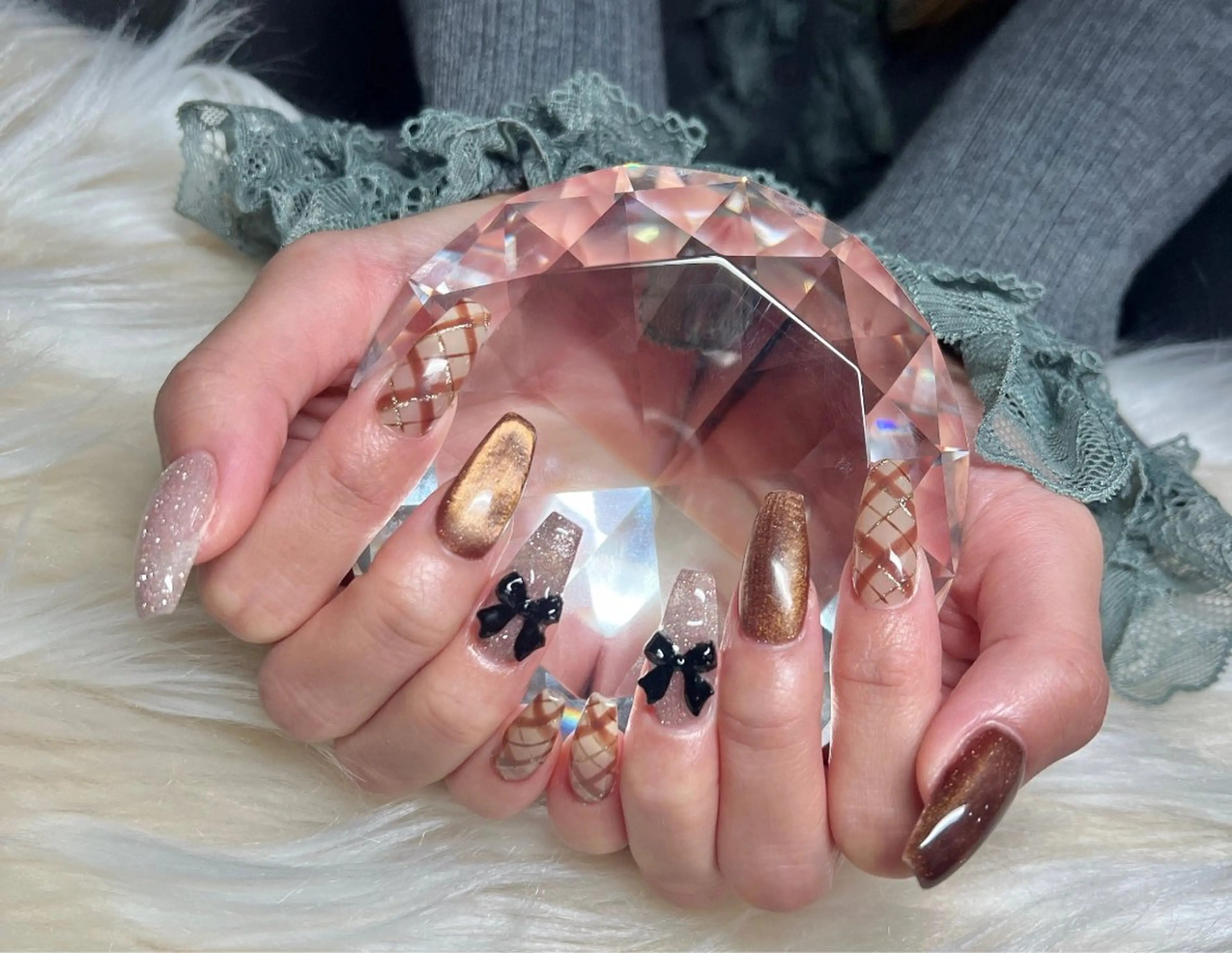ネイル 長さ出し フレンチネイル ジェルネイル グラデーション 韓国ネイル ハンドネイル Nail&eye Belire 新宿のネイルデザイン
