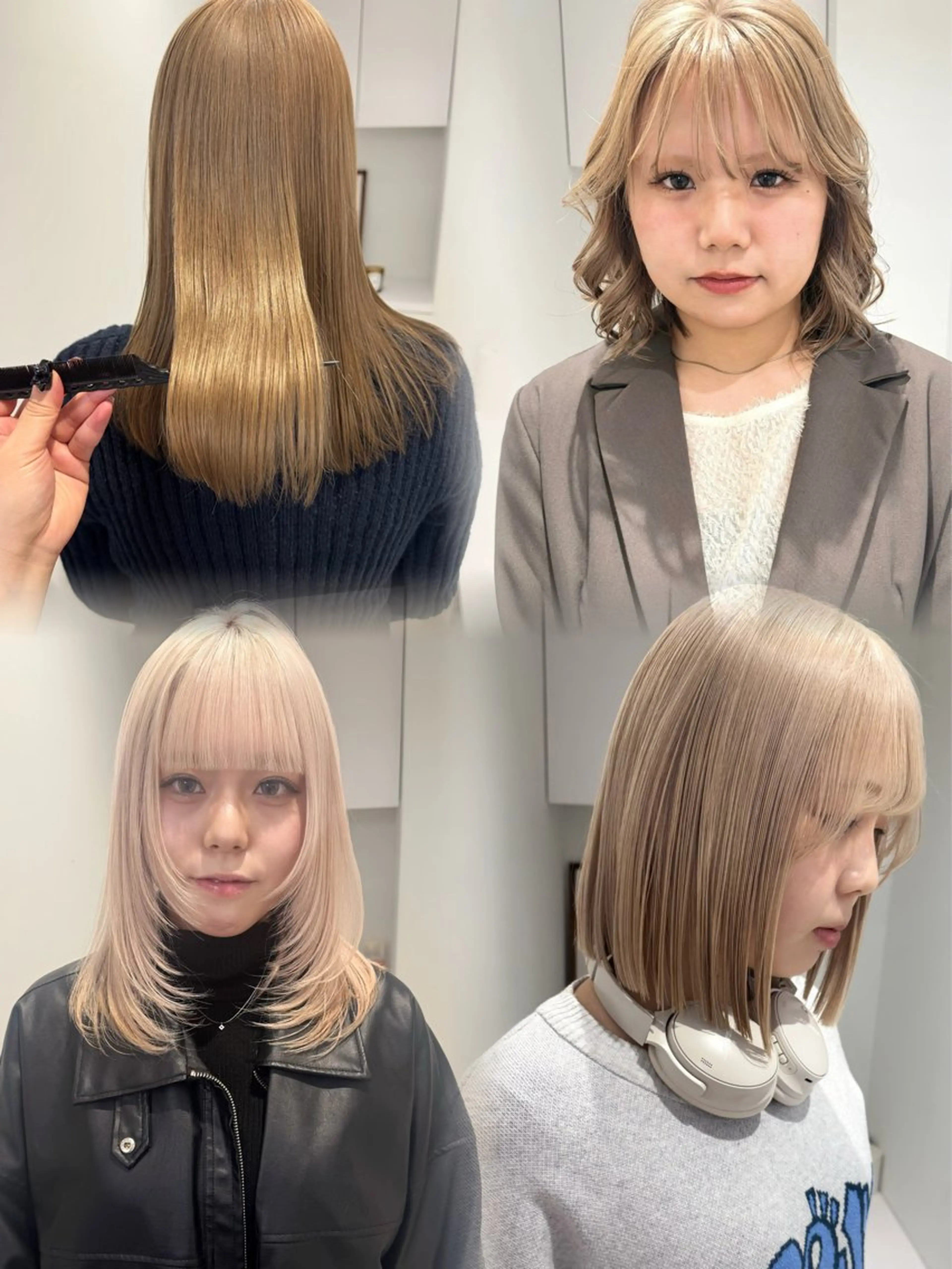 セミロング カラー ハイトーンカラー ヘアカラー トリートメント ✨ブリーチ/顔周り レイヤー¦YUKA✨のヘアスタイル