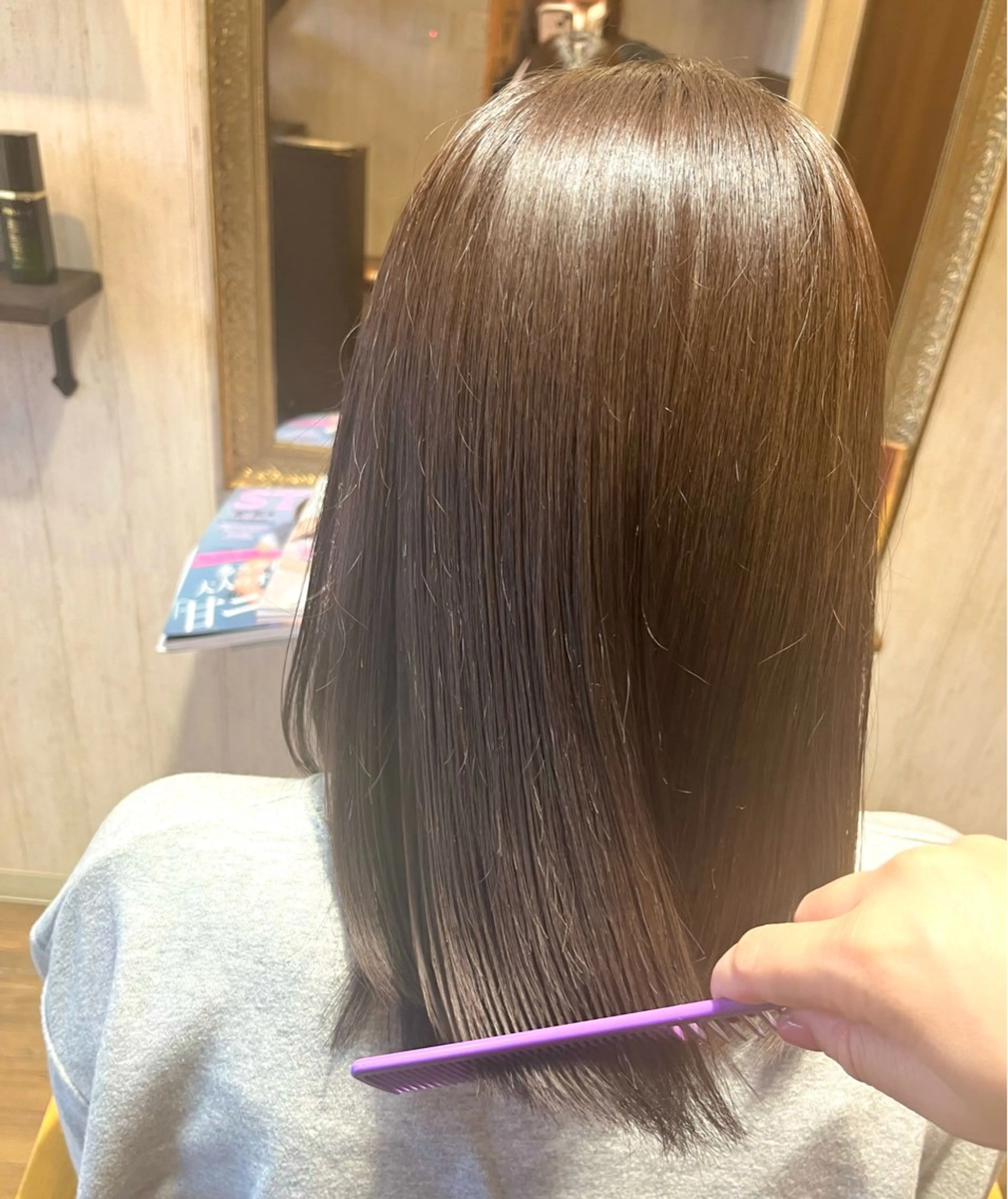 ミディアム カラー グレージュ パープルカラー ヘアカラー トリートメント SORA所属・. Lｉｅのヘアスタイル