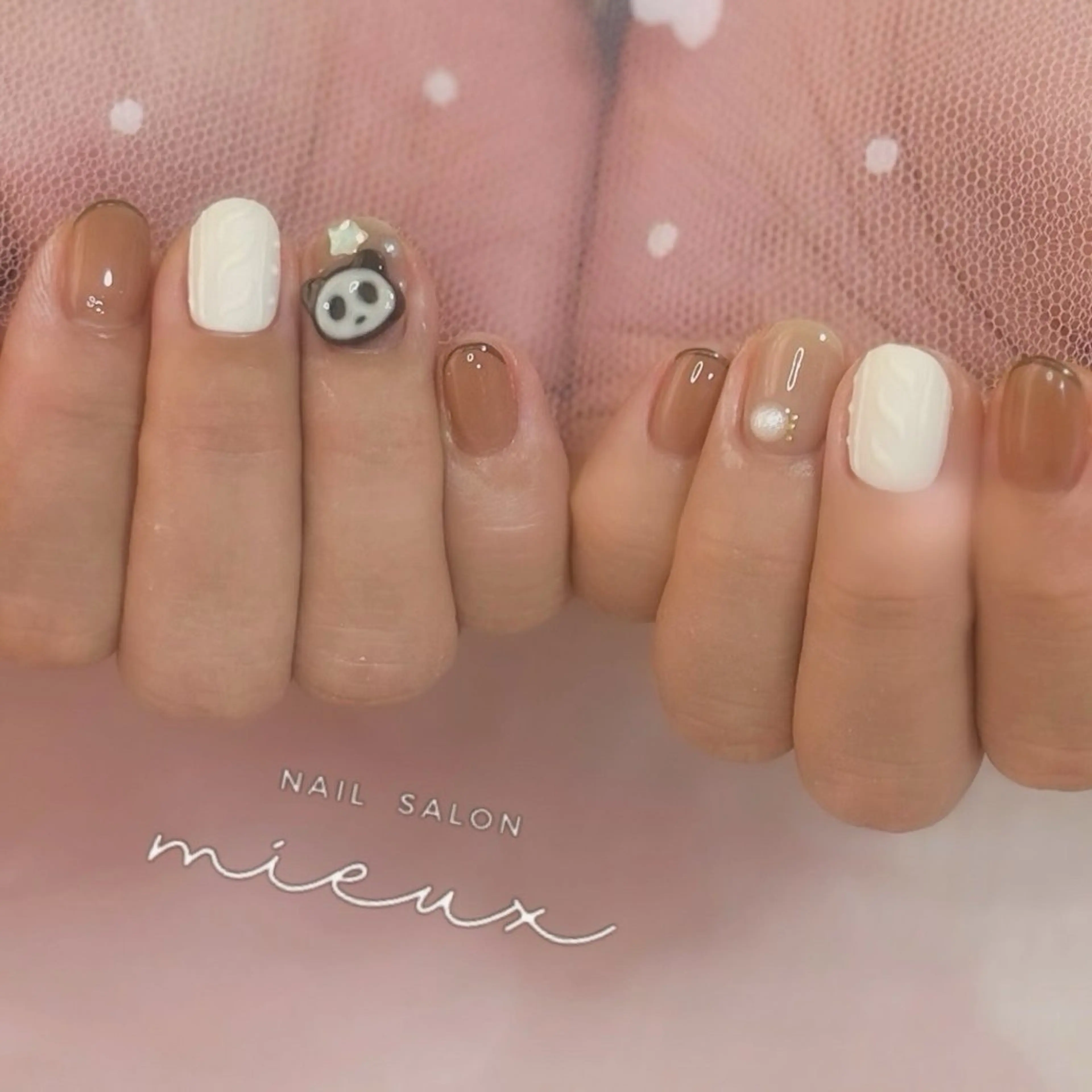 ネイル バレンタイン ハンドネイル nailsalon mieuxのネイルデザイン