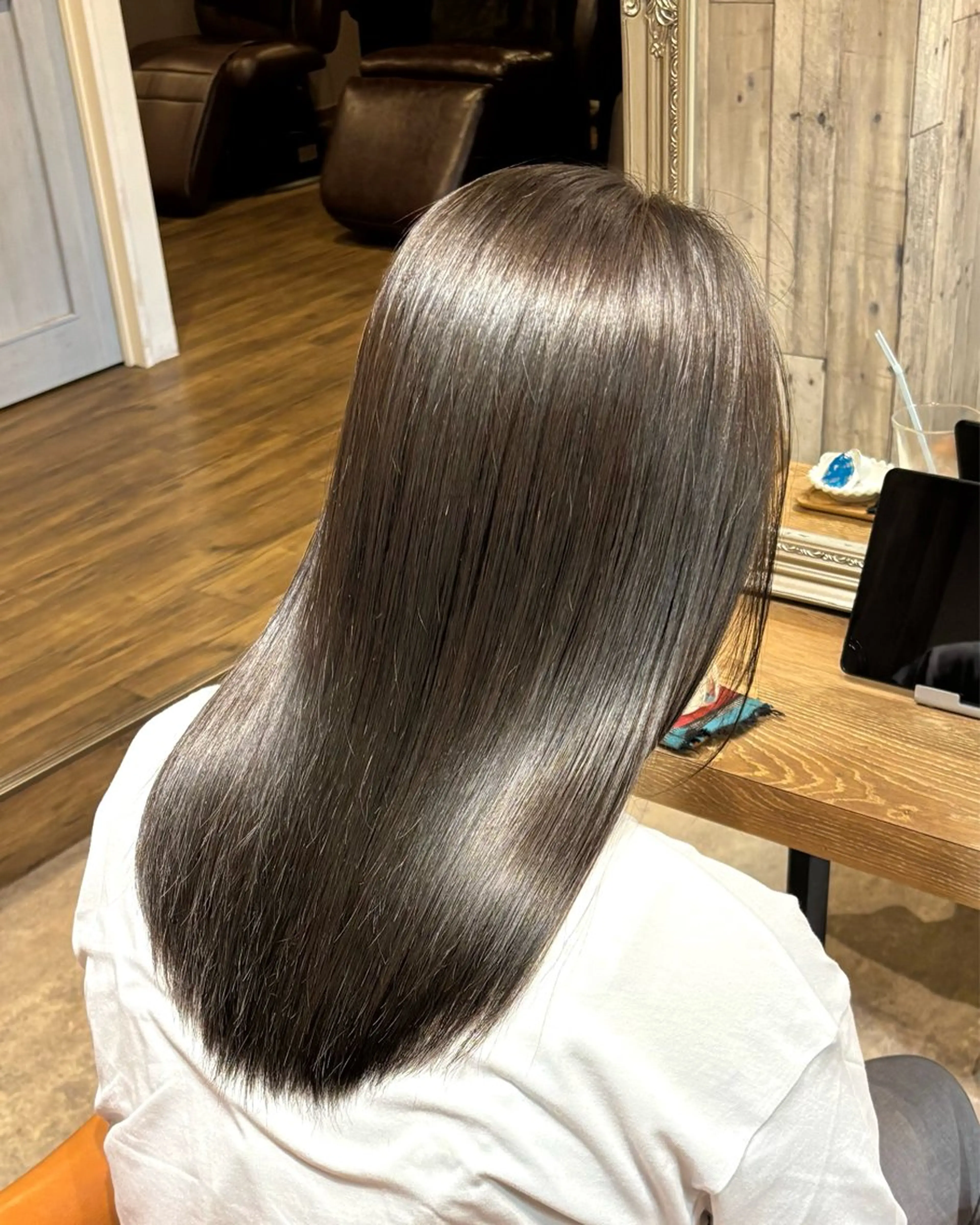セミロング カラー ヘアカラー トリートメント HARE nene🐿🍡のヘアスタイル