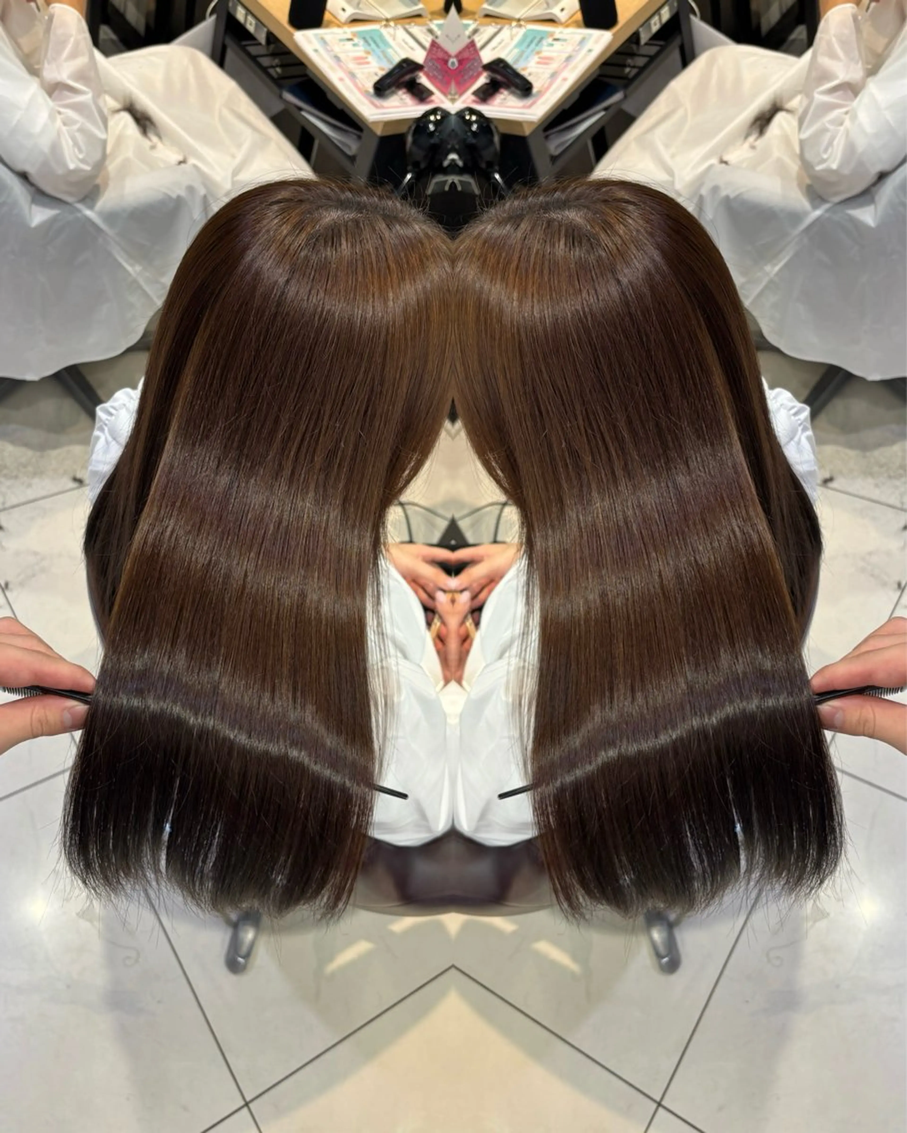 ロング カラー カット ヘアカラー トリートメント 🩵レイヤー✖︎ 髪質改善🩵リョウヤのヘアスタイル