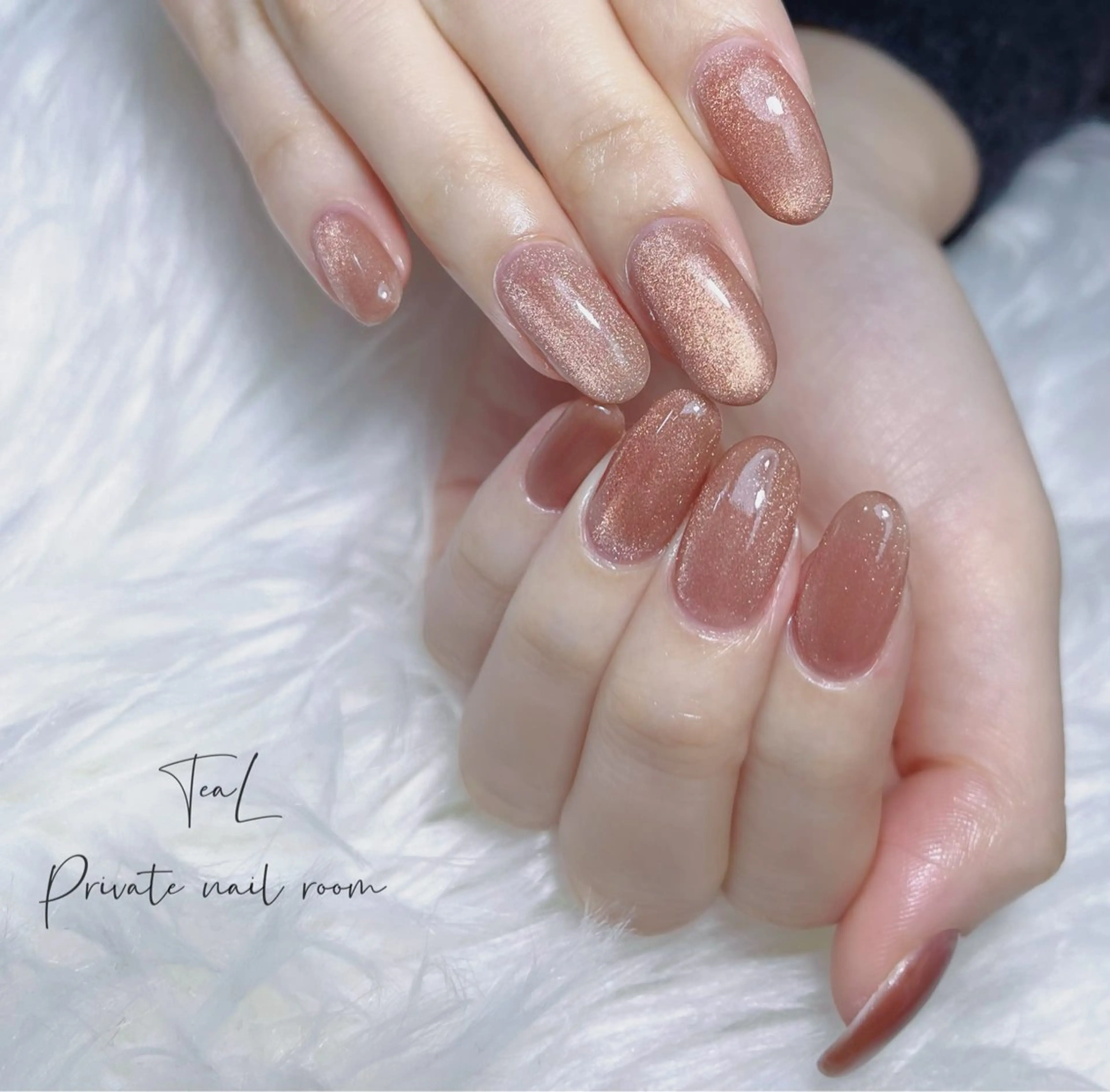 ネイル マグネットネイル ワンカラーネイル TeaL nailのネイルデザイン