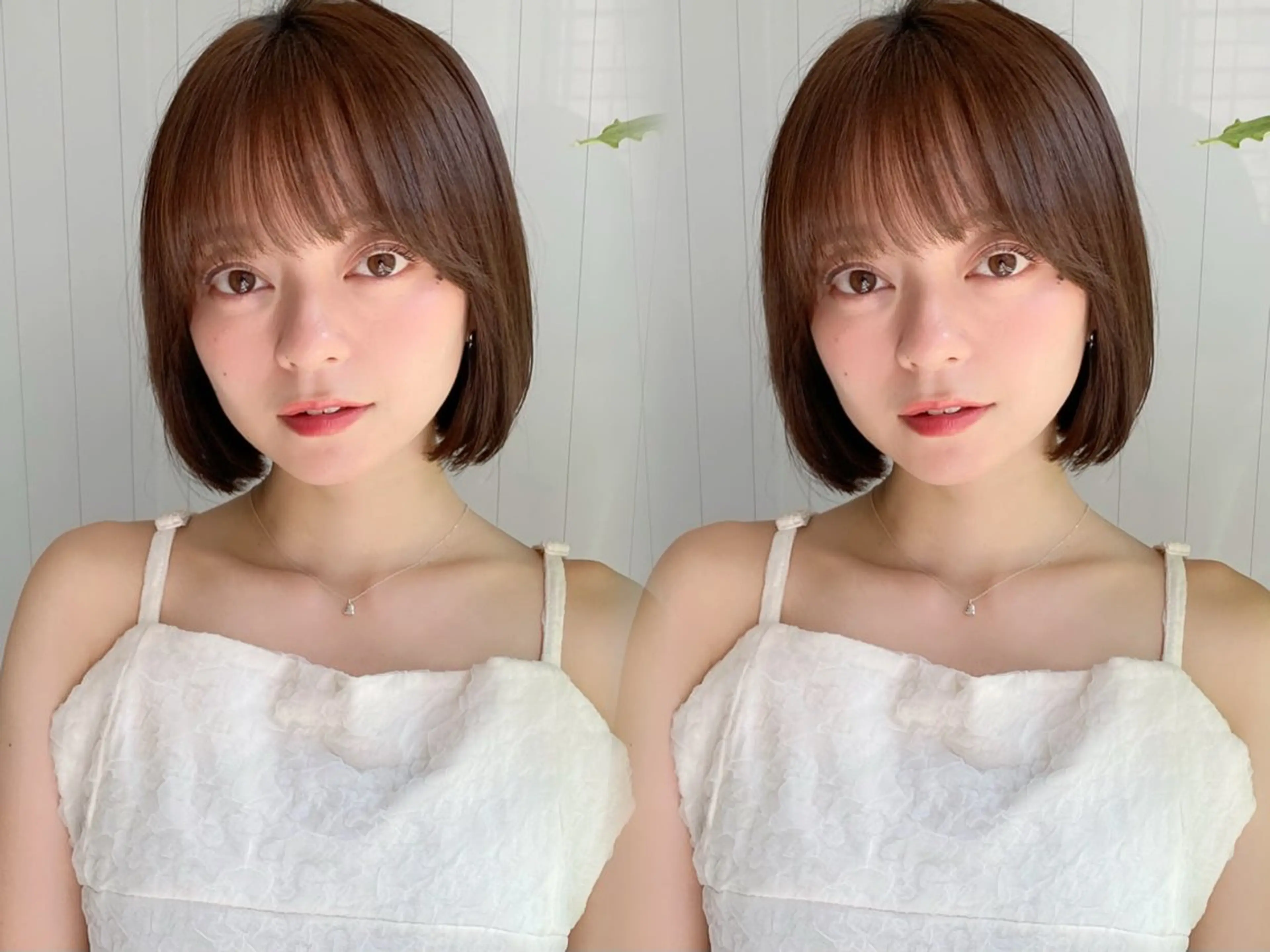 ミディアム カラー ボブ カット ヘアカラー トリートメント レイヤー×髪質改善✨ 渋谷/佐藤侑哉のヘアスタイル