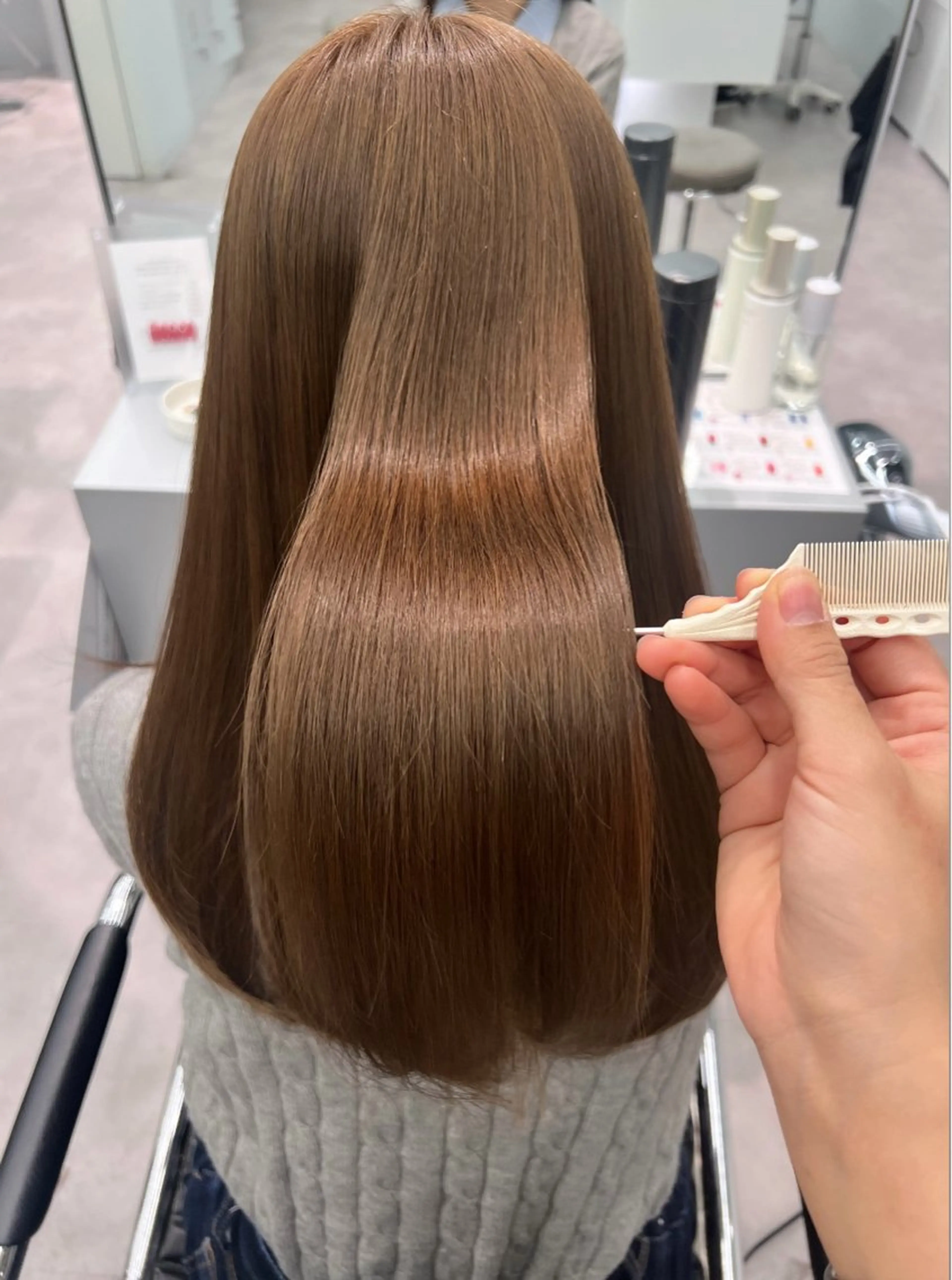 ロング カット ヘアカラー トリートメント 名駅🦢大人艶カラー 🪽カミヤアカネのヘアスタイル