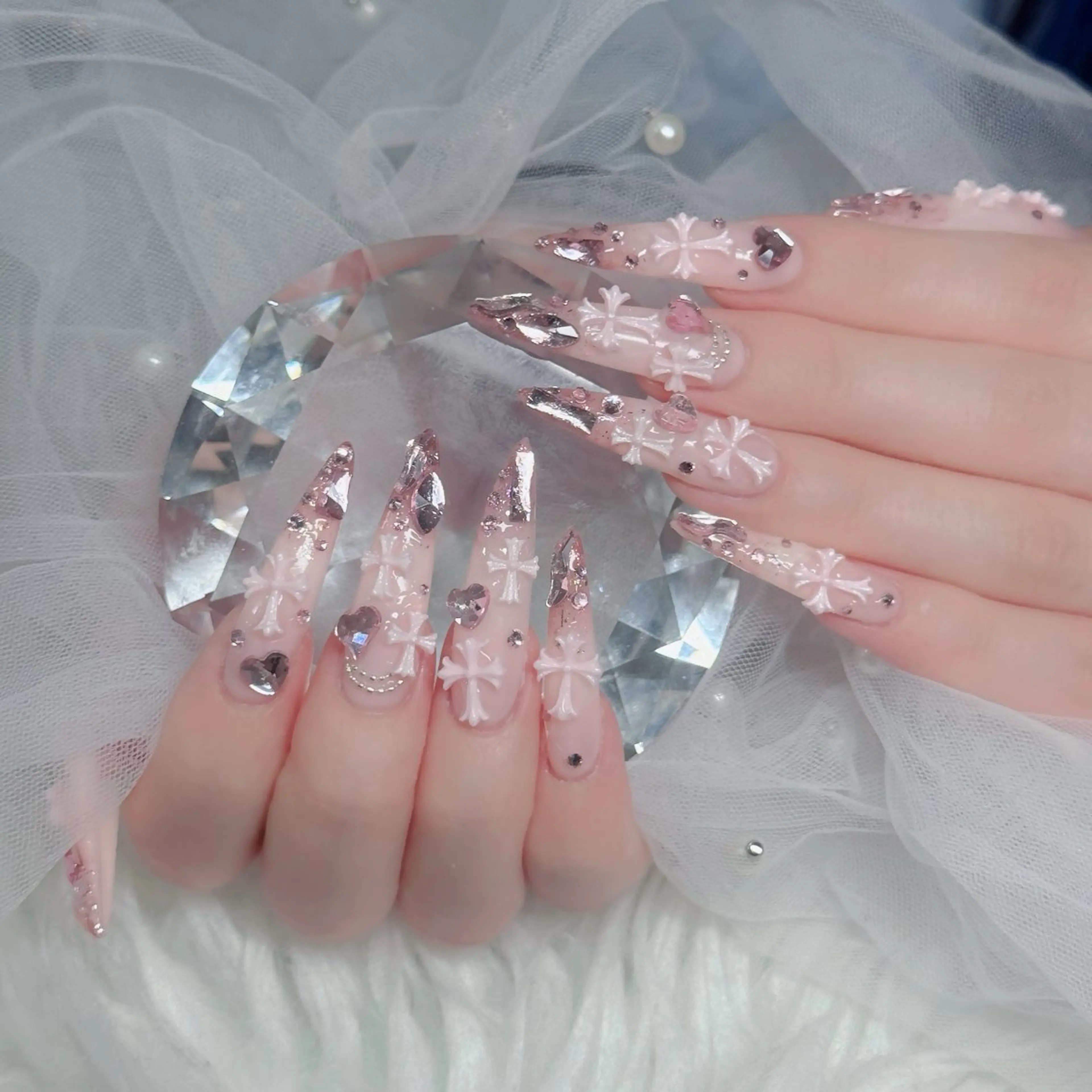 ネイル フットネイル フレンチネイル グラデーション 韓国ネイル ロングネイル ハンドネイル Hani Nail Salonのネイルデザイン