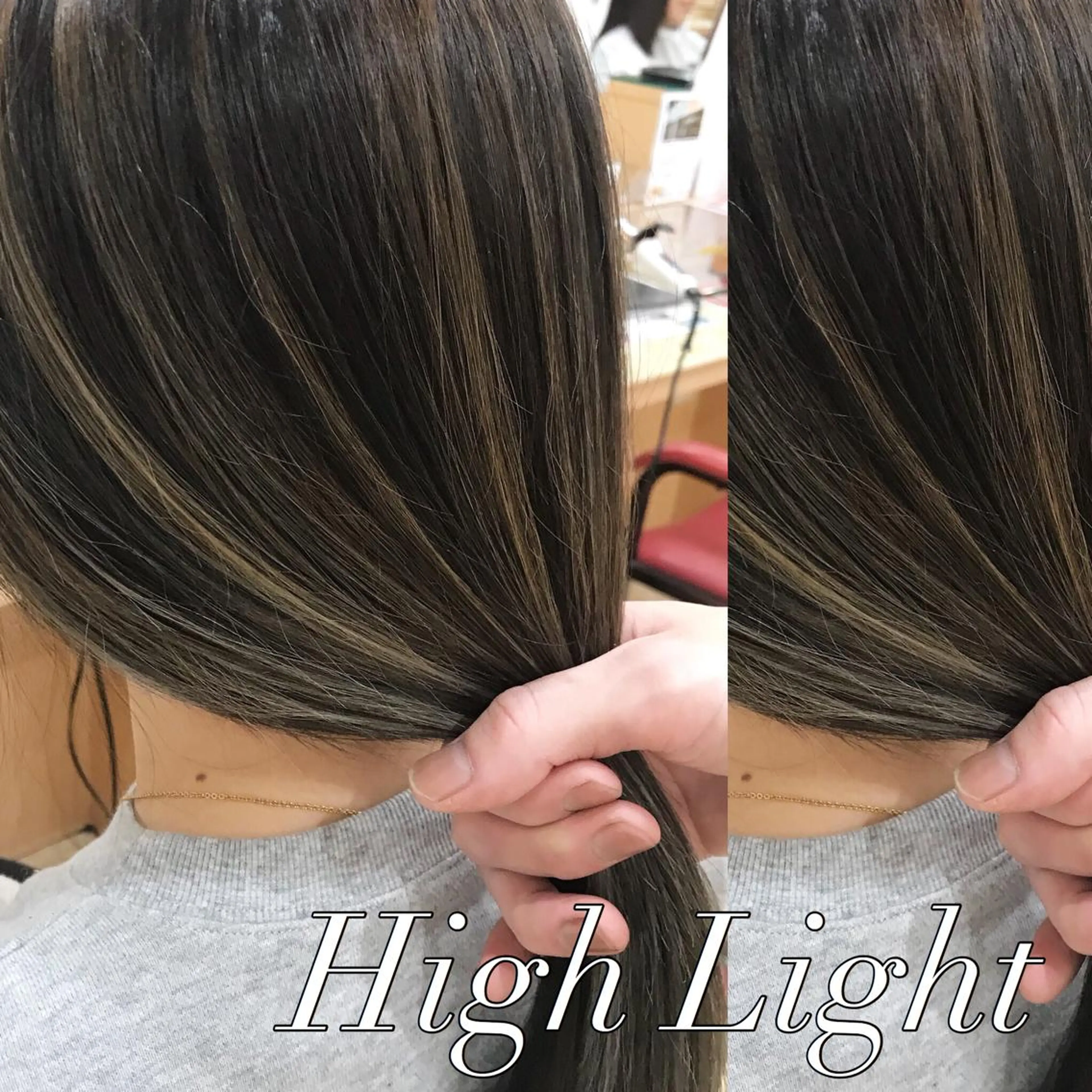 ミディアム カラー ✨艶ブリーチカラー ✨四ノ宮裕己のヘアスタイル