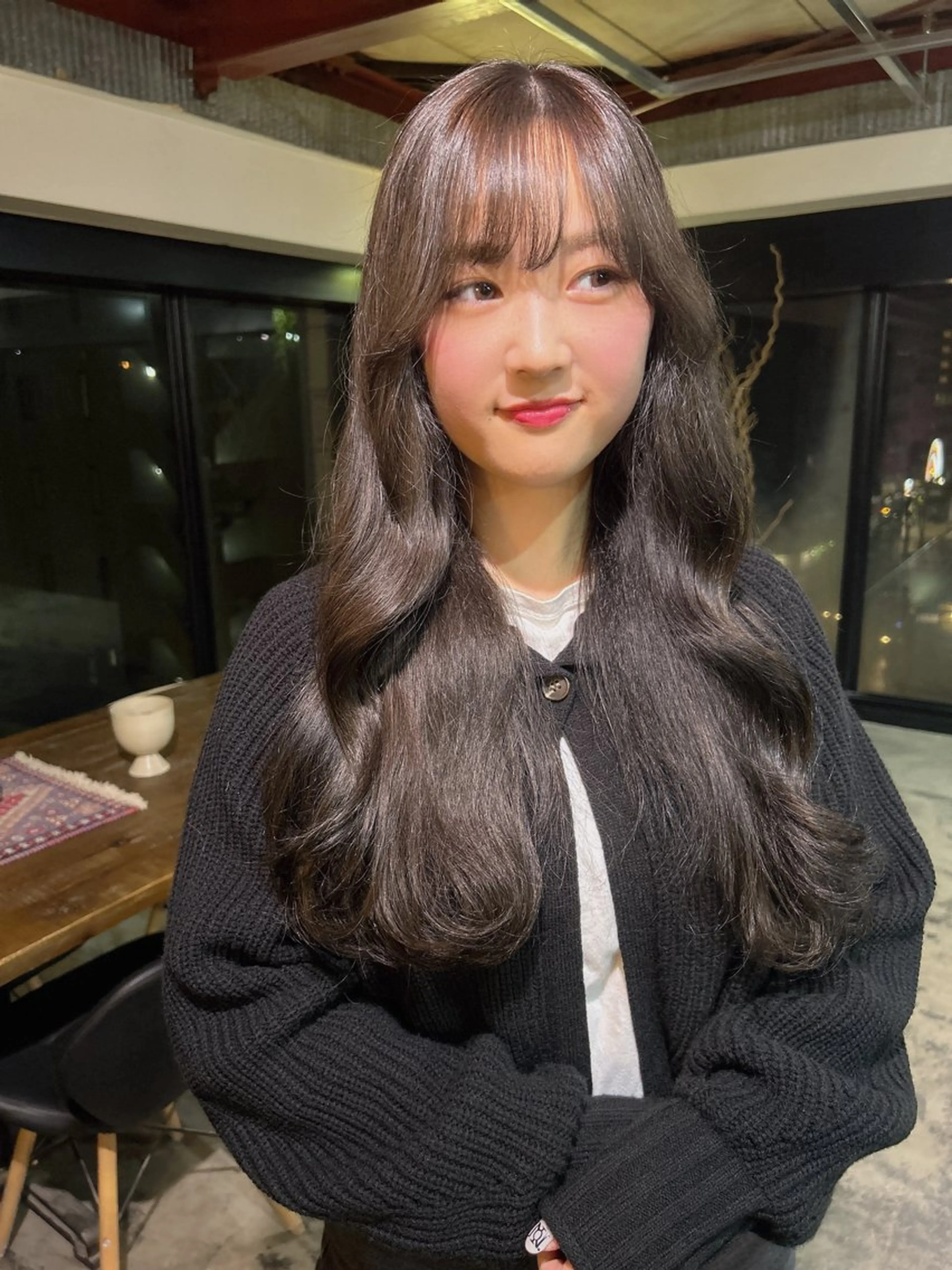 ロング カット ヘアカラー トリートメント ダブルカラー/ 艶髪/SHISEIのヘアスタイル