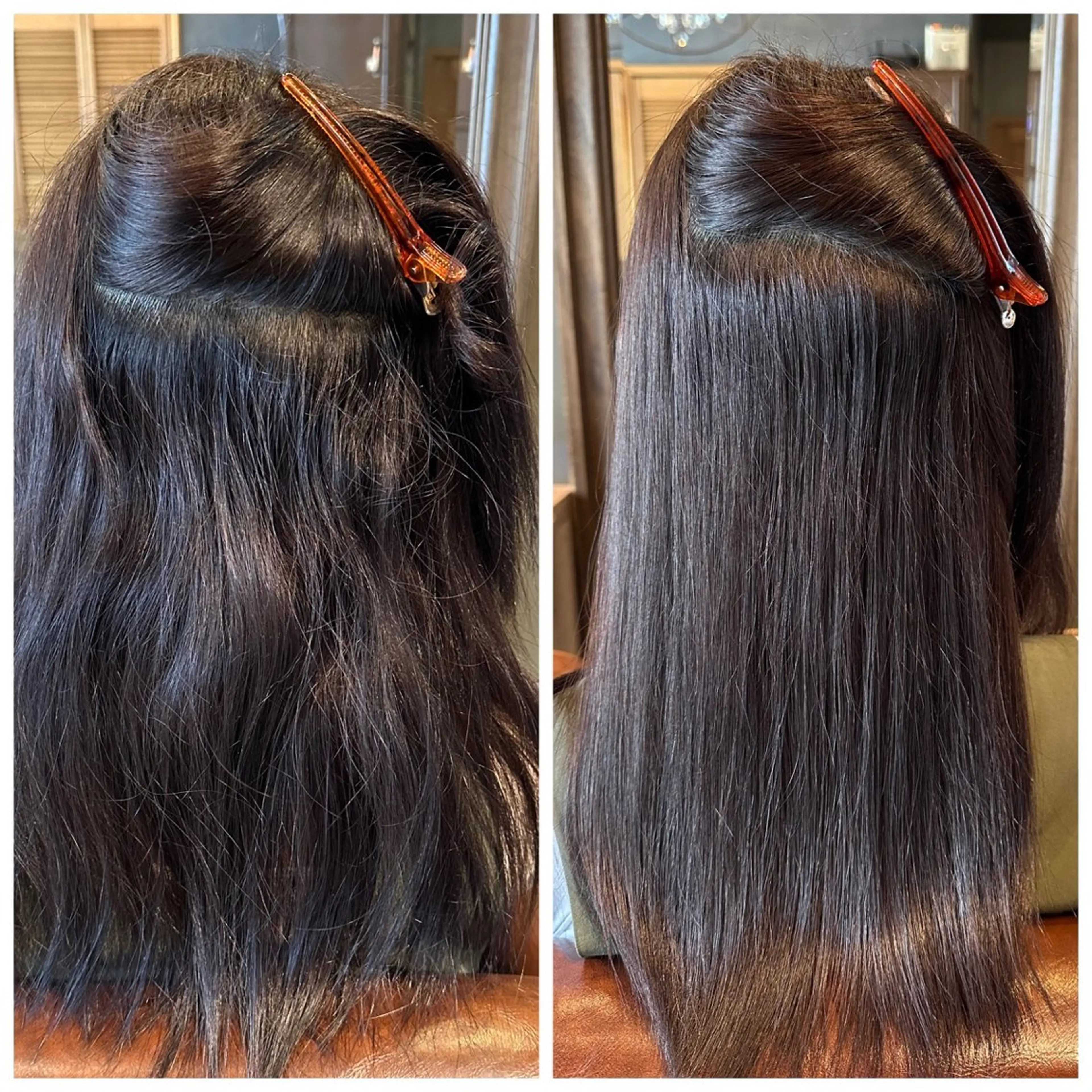 セミロング 縮毛矯正 縮毛矯正 トリートメント LOANA カラー &縮毛モデル募集のヘアスタイル