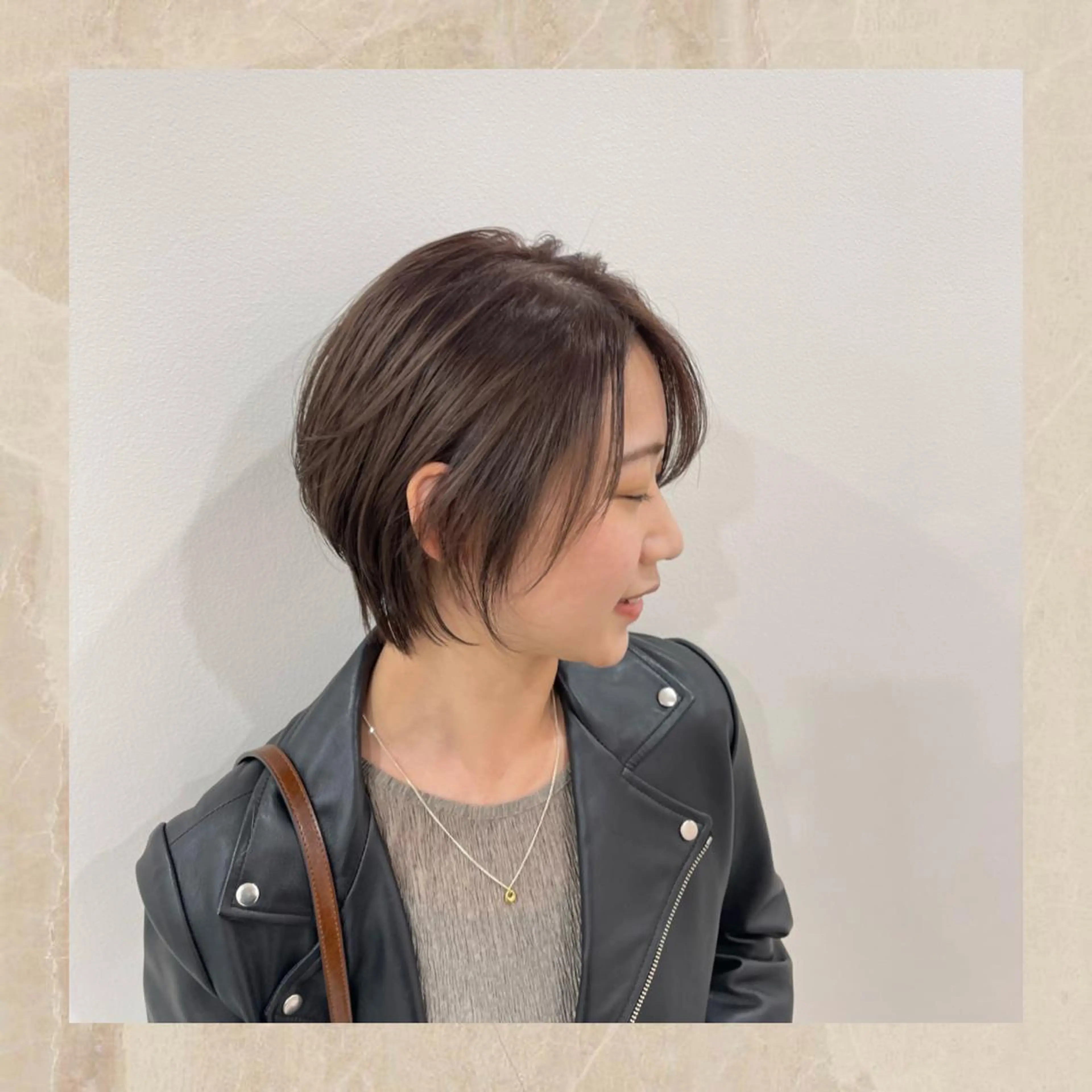 ショート セピアベージュ ワンホン/エクステ ケラチン/Kaitoのヘアスタイル