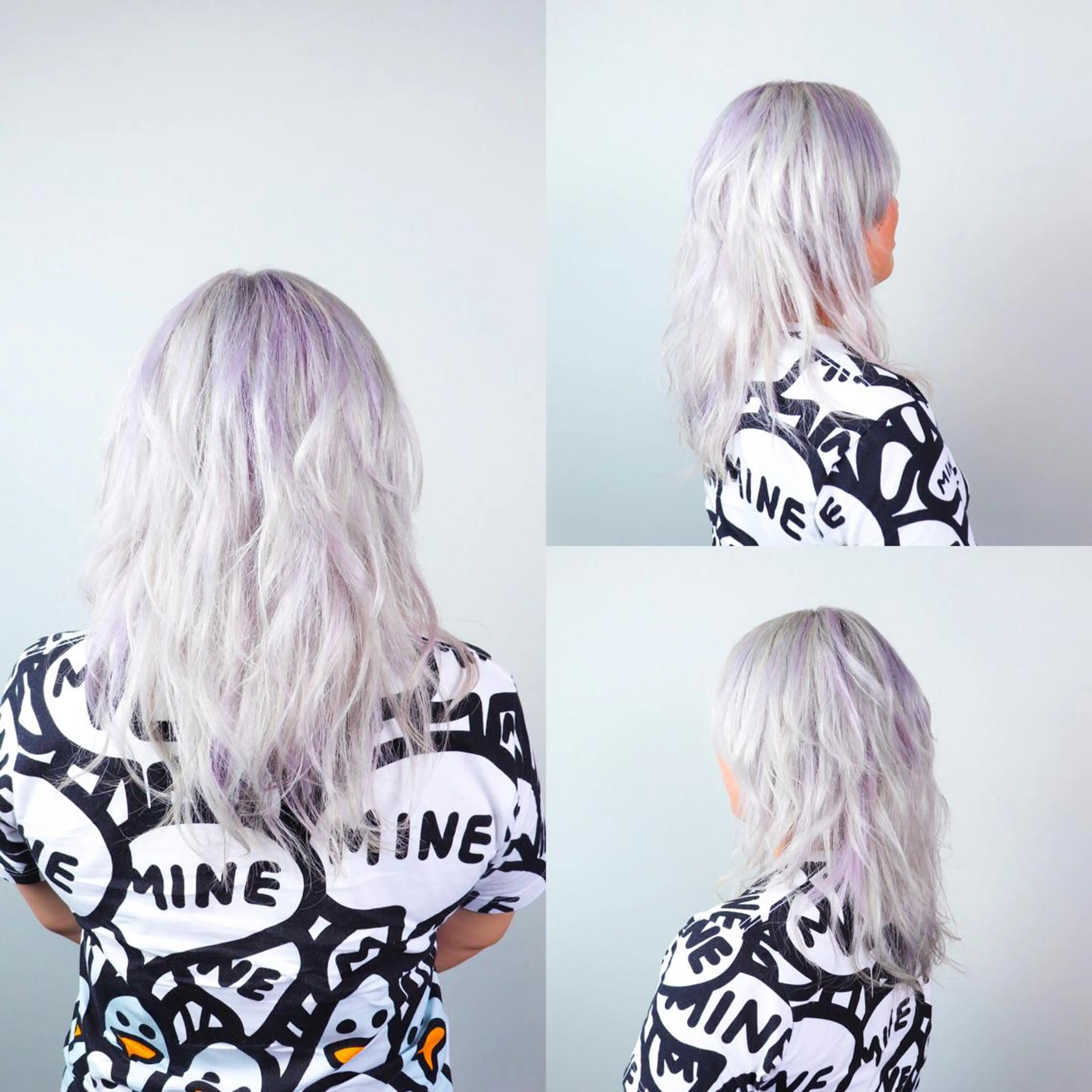 セミロング カラー ヘアアレンジ ブリーチ ヘアカラー 今泉 周のヘアスタイル