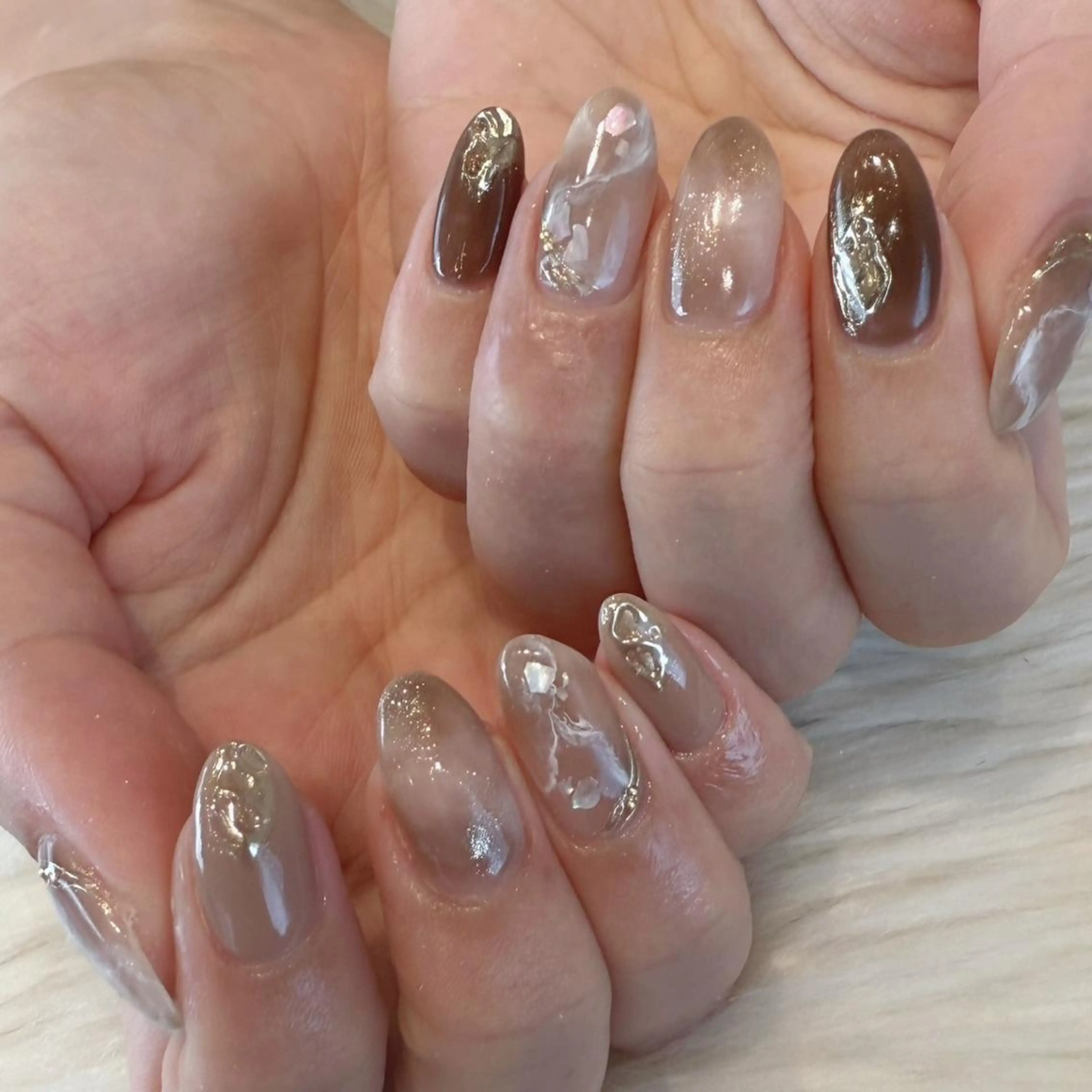 ネイル ニュアンスネイル ハンドネイル Kanai Harukaのネイルデザイン