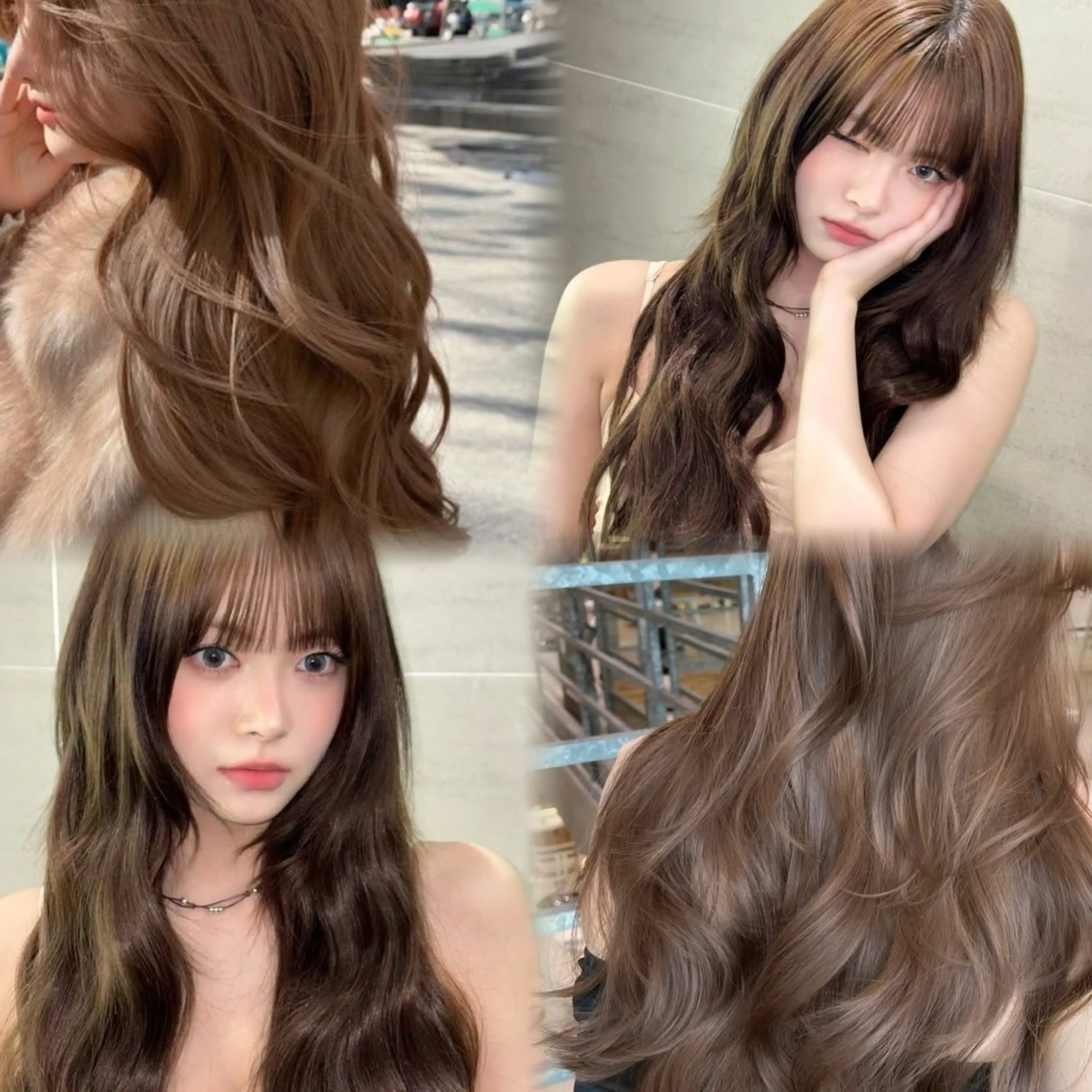 ロング カラー 모모(momo)🍑 本場韓国ヘア🪽‪のヘアスタイル