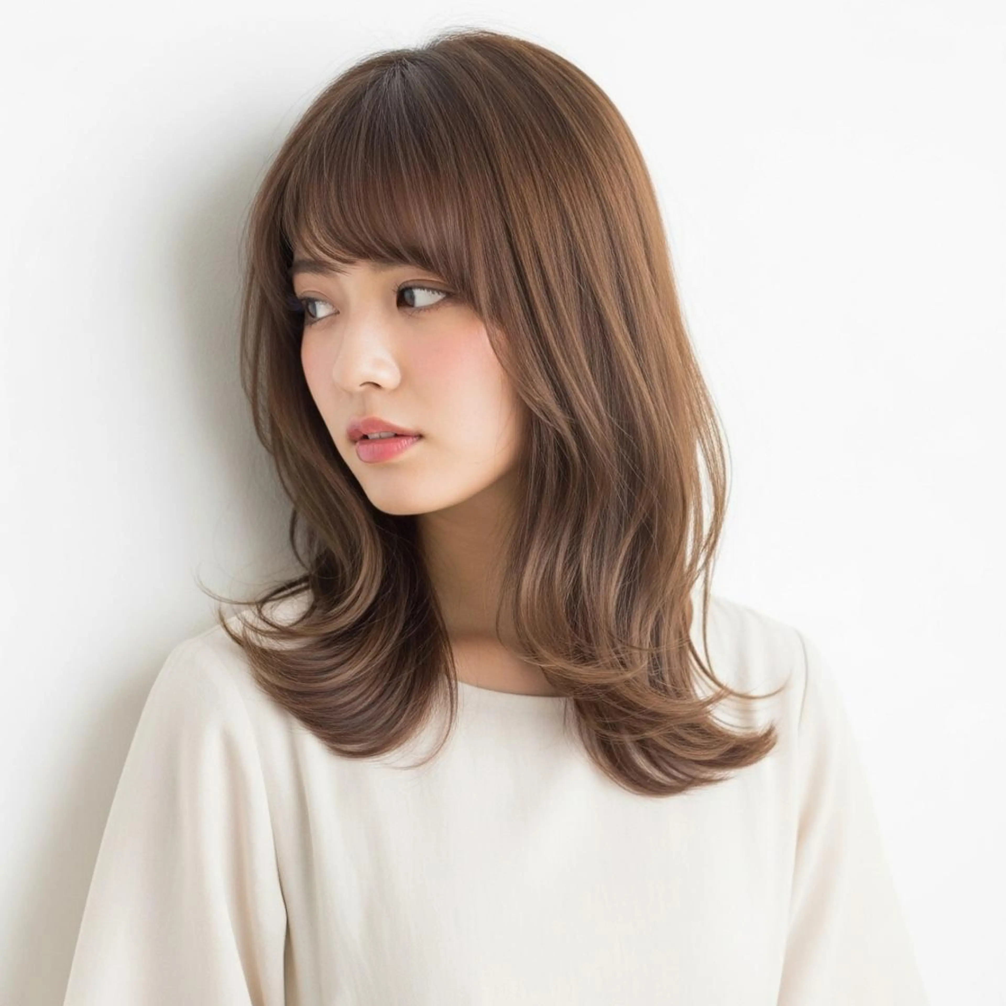 ミディアム カラー mizu kiのヘアスタイル