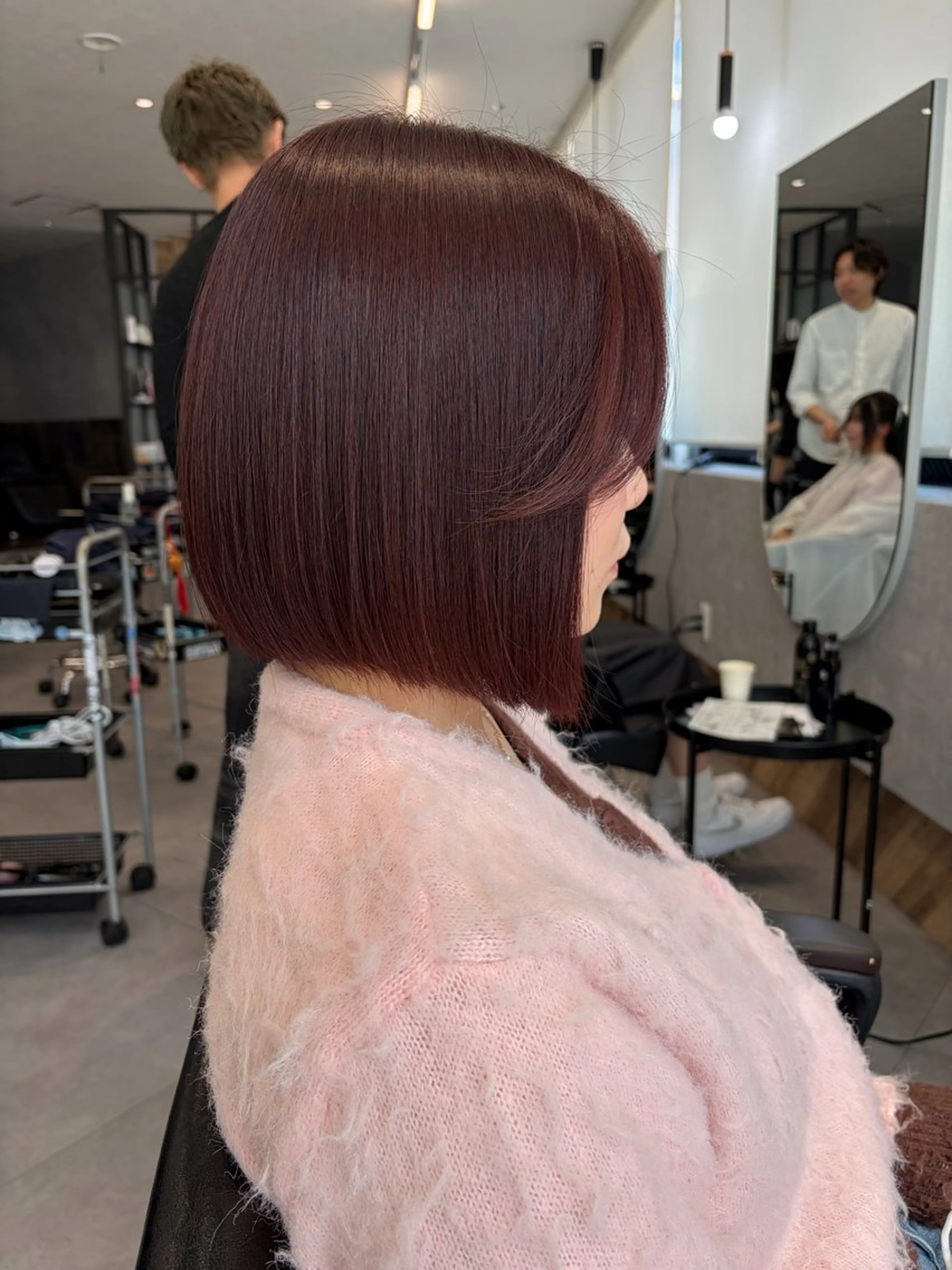 ミディアム カット ヘアカラー トリートメント 柴田樹/大人可愛い 艶髪カラー/髪質改善のヘアスタイル