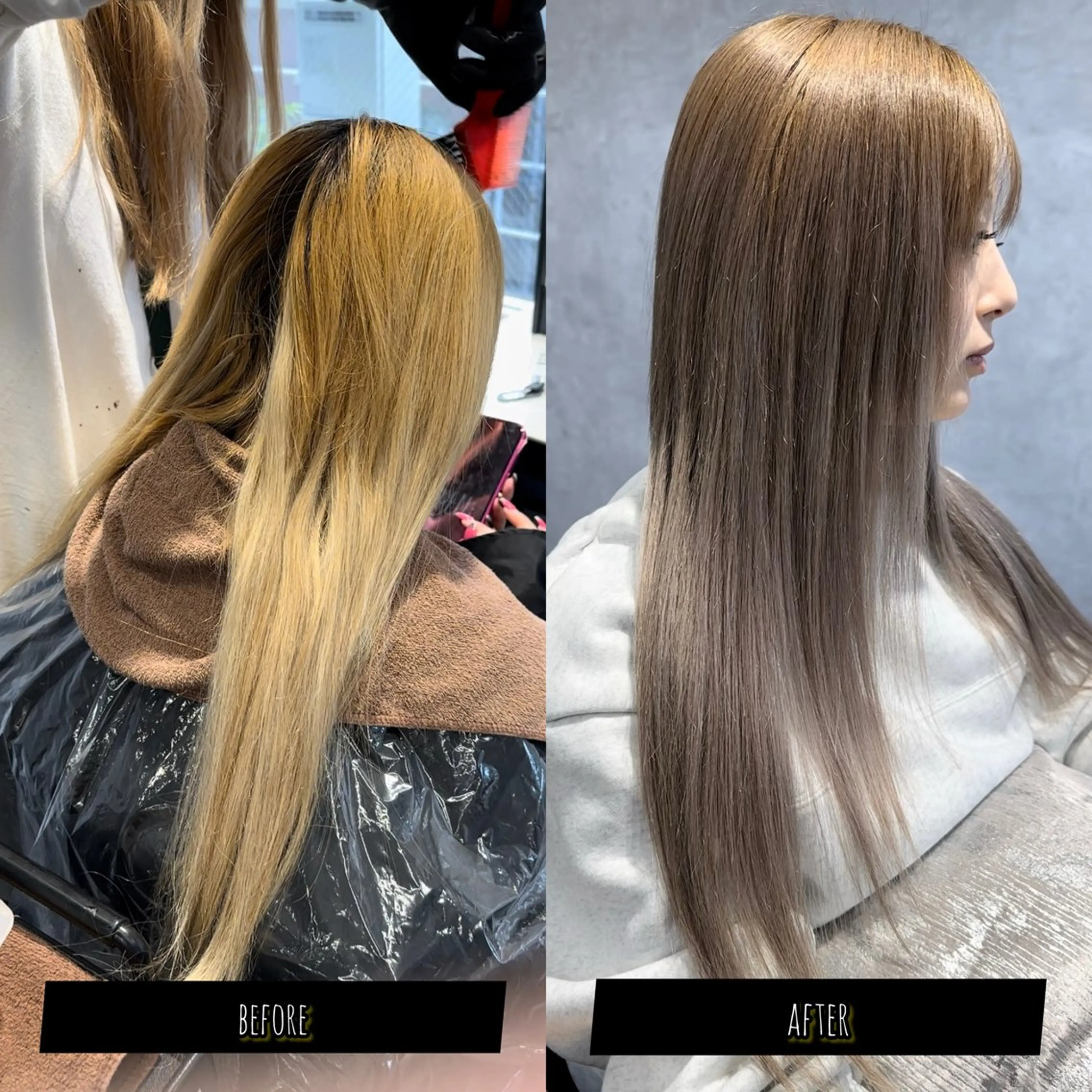 ロング カラー エクステ ヘアカラー トリートメント エクステ プルエクステ/透明感 カラー✨KAZUKIのヘアスタイル