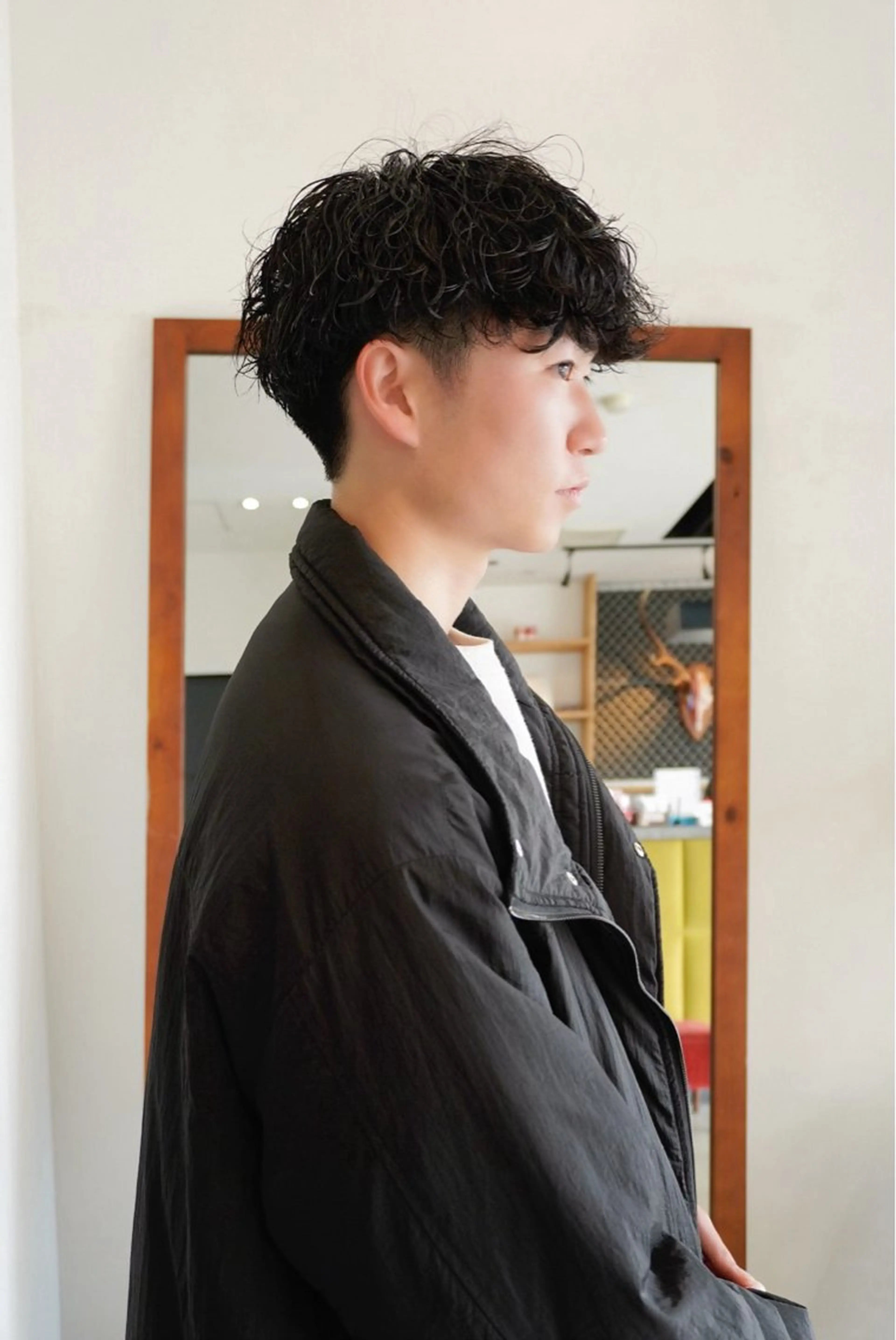 メンズ カット パーマ 浅野 敬亮のヘアスタイル