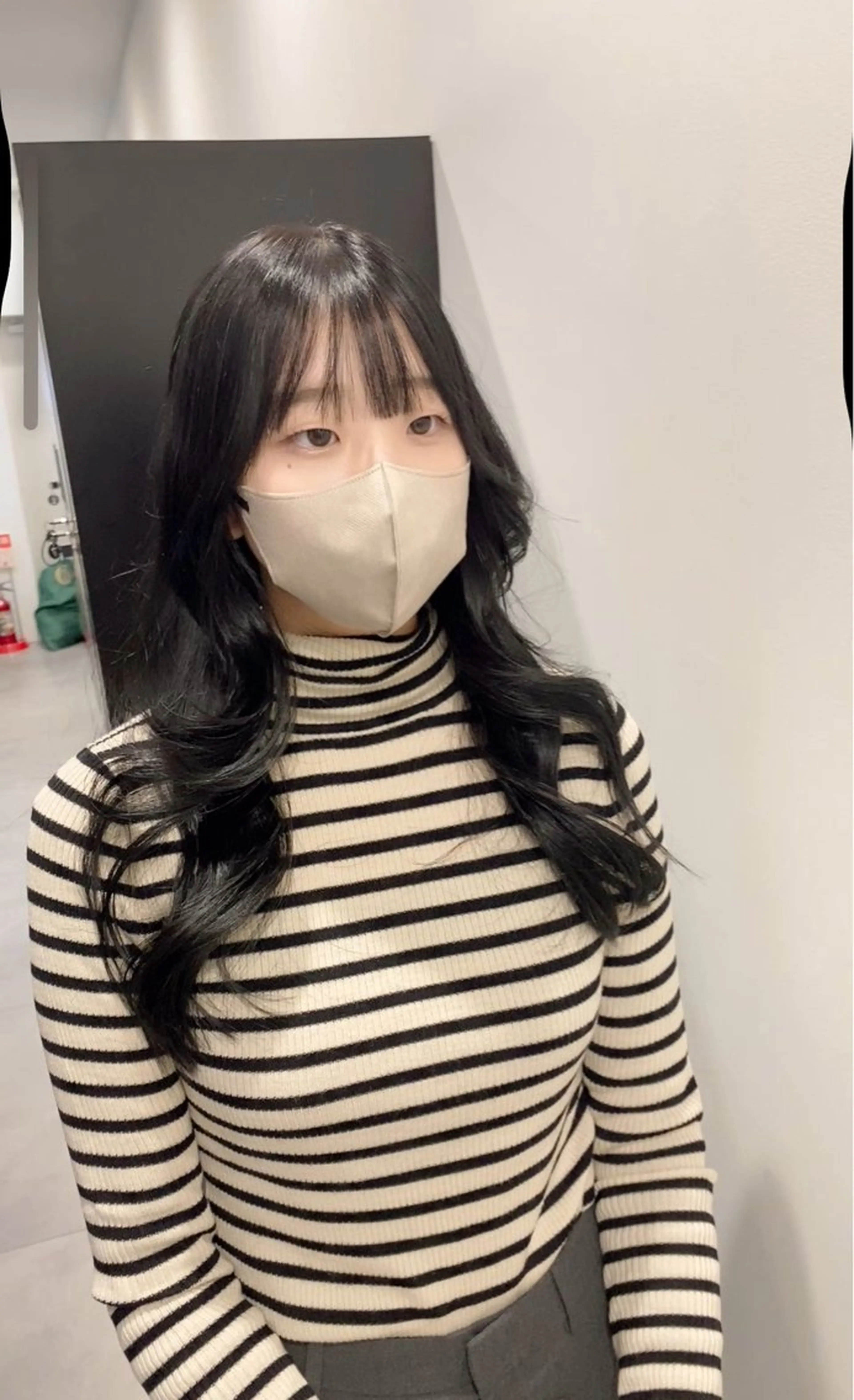 ロング カラー ダークグレー くびれヘア 韓国風ヘア カット ヘアカラー トリートメント 韓国ヘア🇰🇷 スズキのヘアスタイル