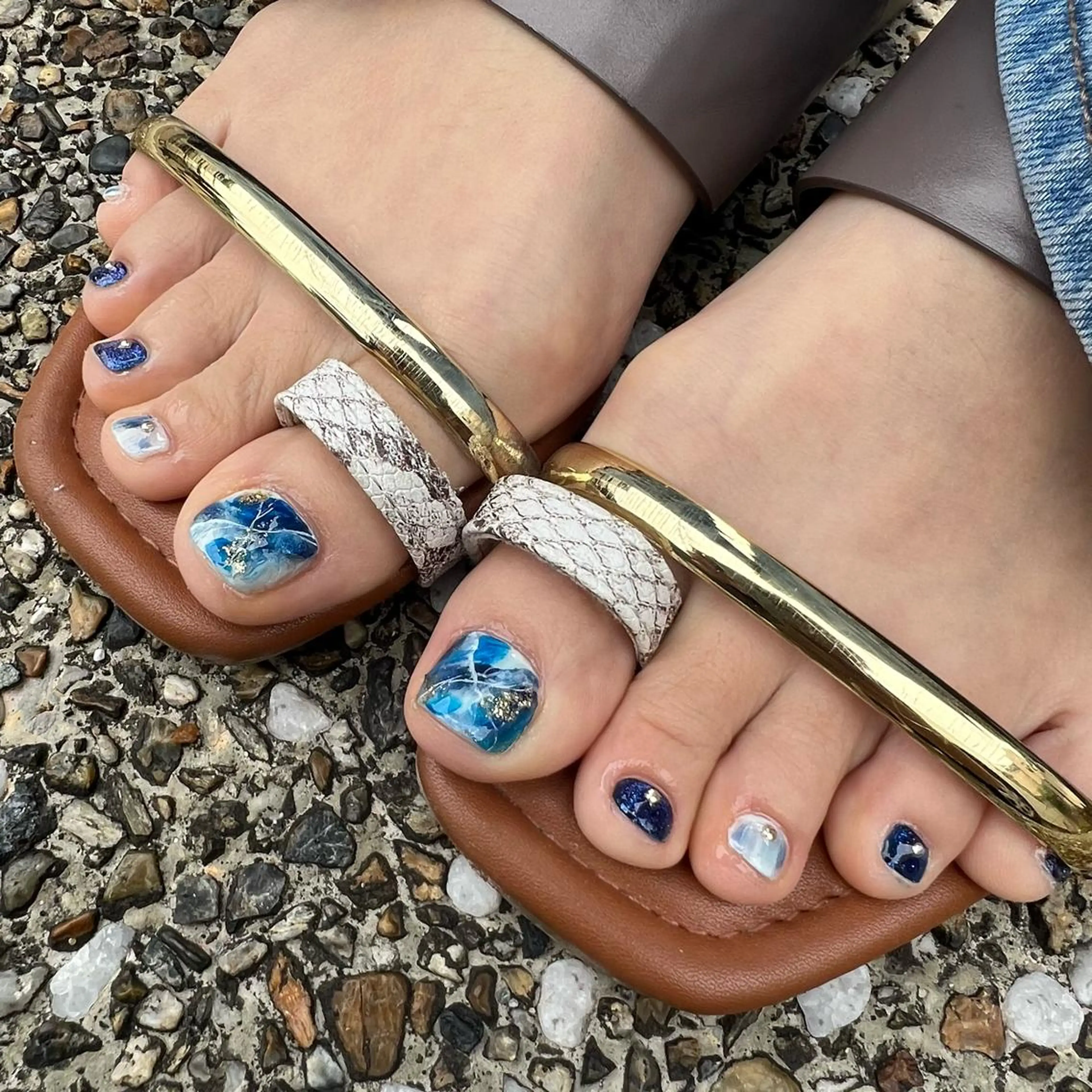 【フットネイル】デザインやり放題！持ち込み画像可！オフ代込み。の写真