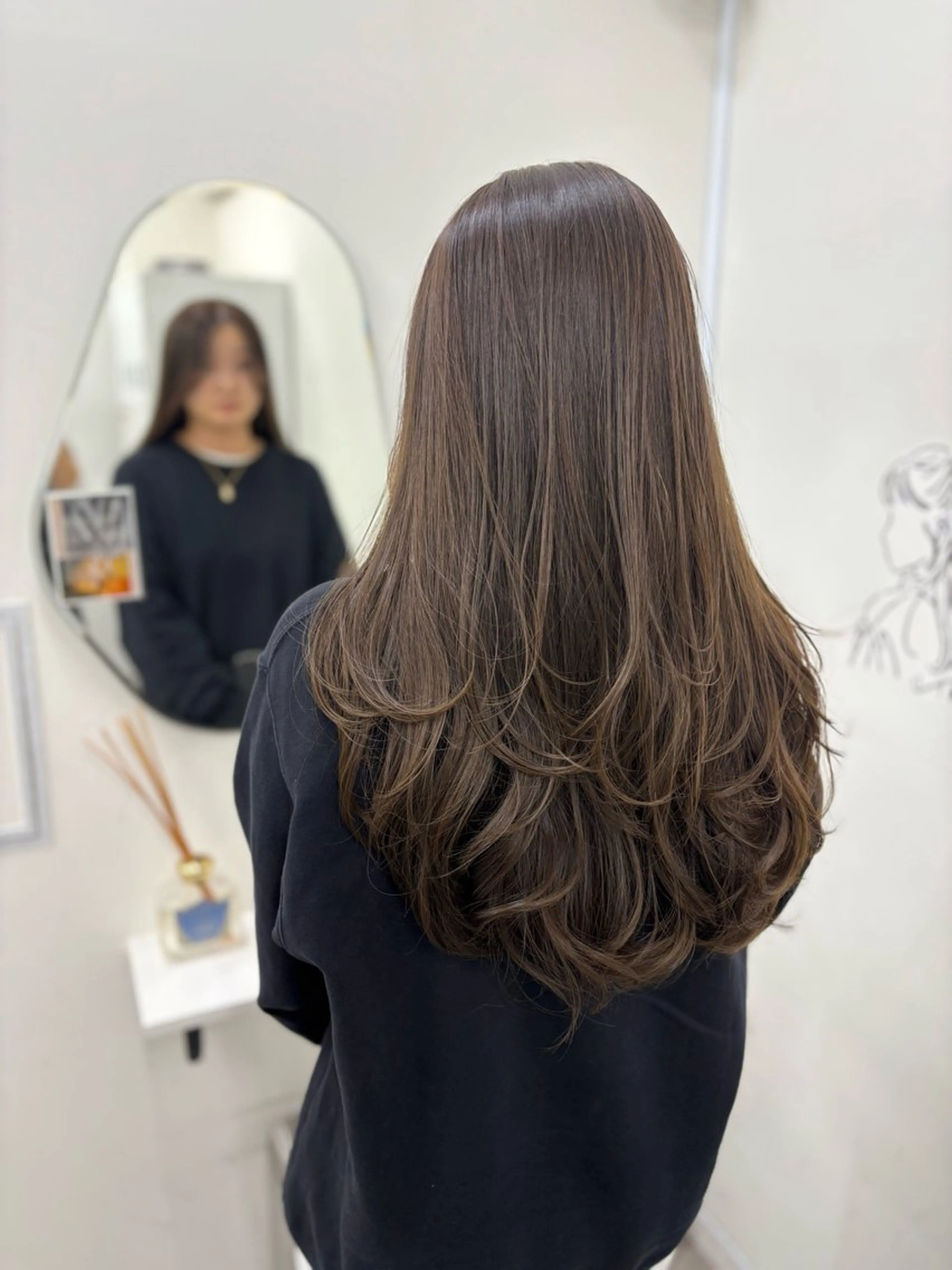 セミロング カラー 似合わせ美髪ヘア✨ 天王寺．阿倍野🌈のヘアスタイル