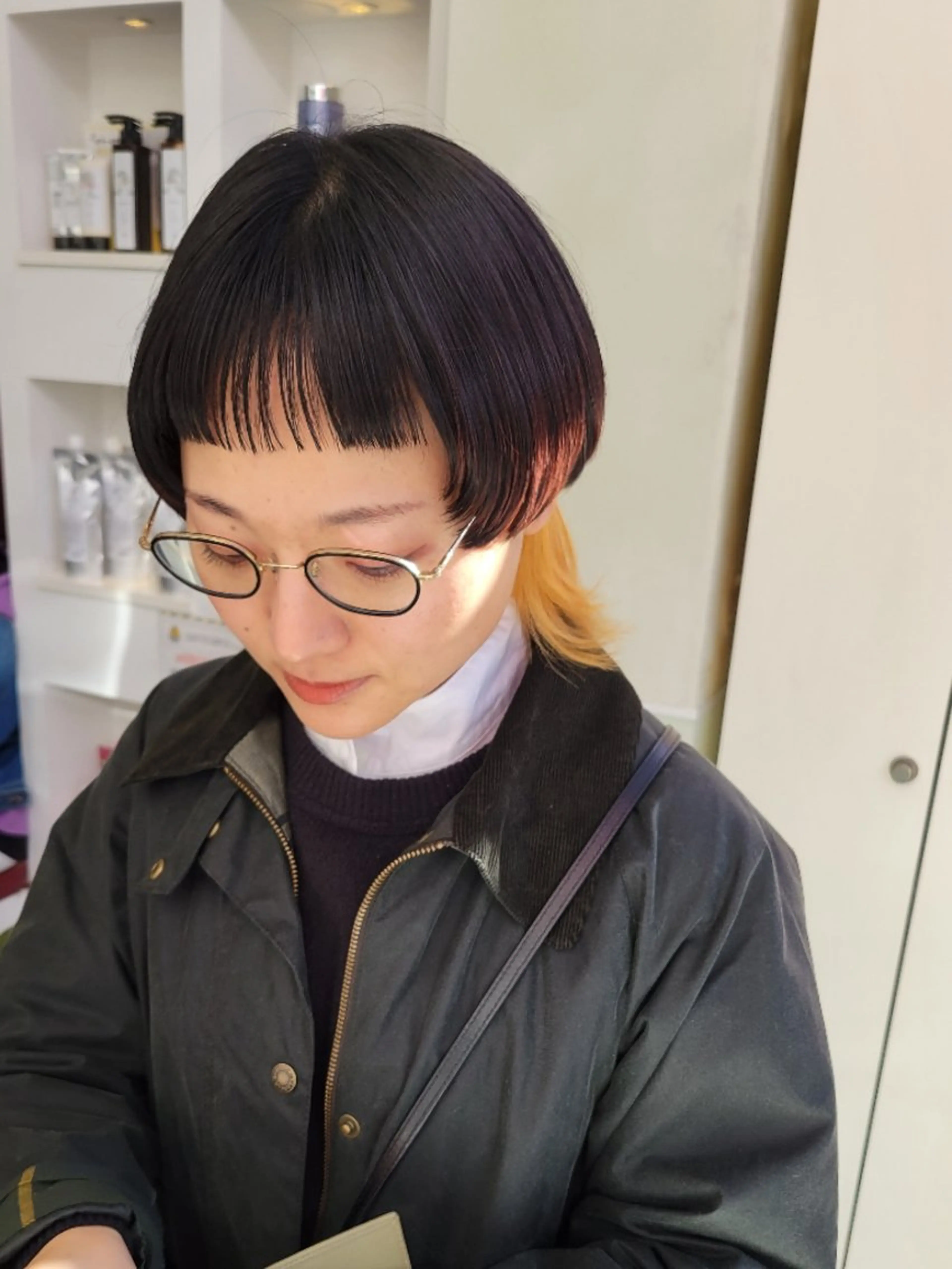 ショート ウルフカット カット ヘアカラー 遠藤 史秋のヘアスタイル