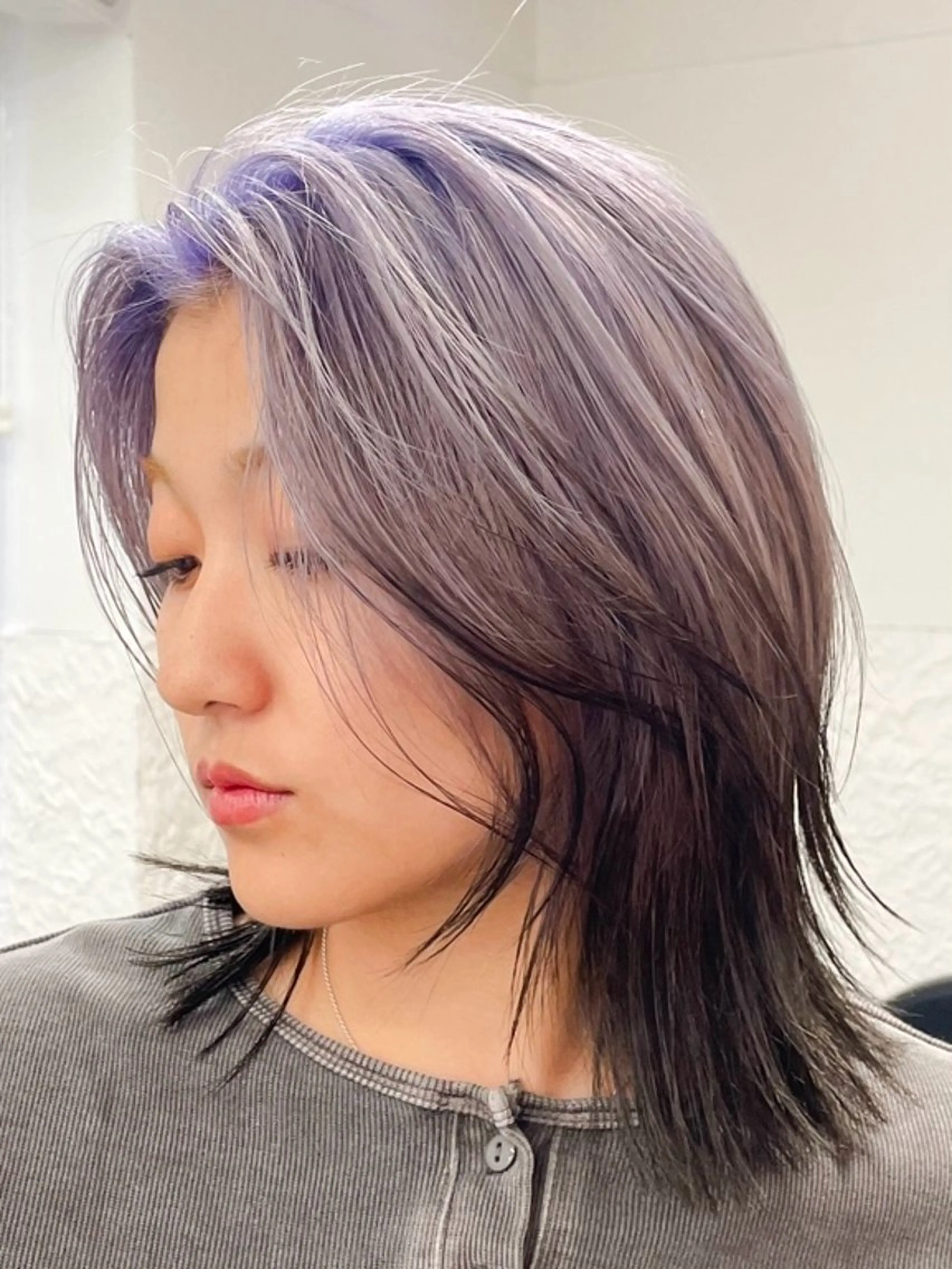 セミロング カラー ヘアアレンジ 🦠デザインカラー/ 魚瀬あおい🦠のヘアスタイル