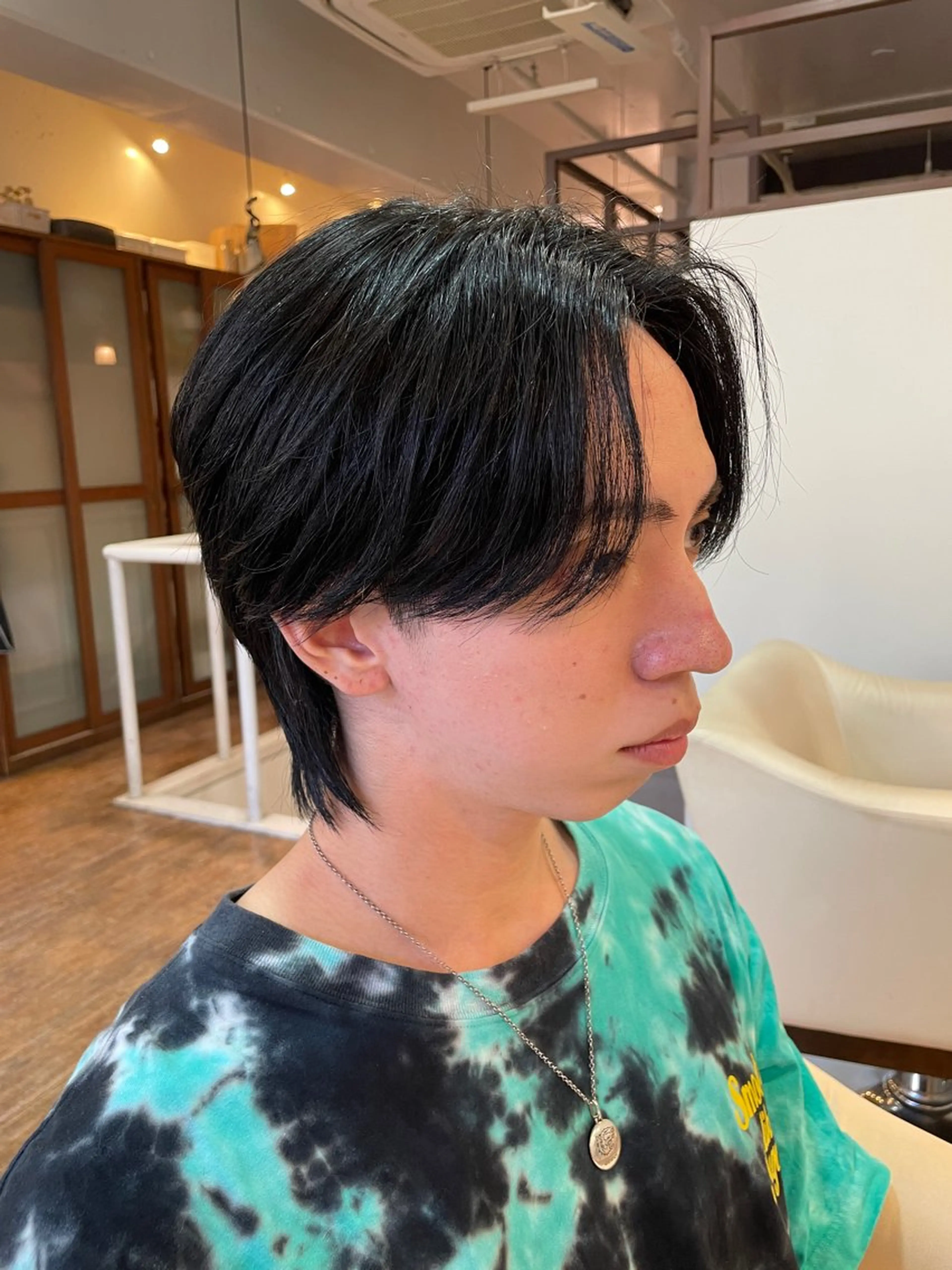 ミディアム メンズ センターパート メンズウルフカット ウルフカット カット 小山功陽 /メンズスタイルのヘアスタイル