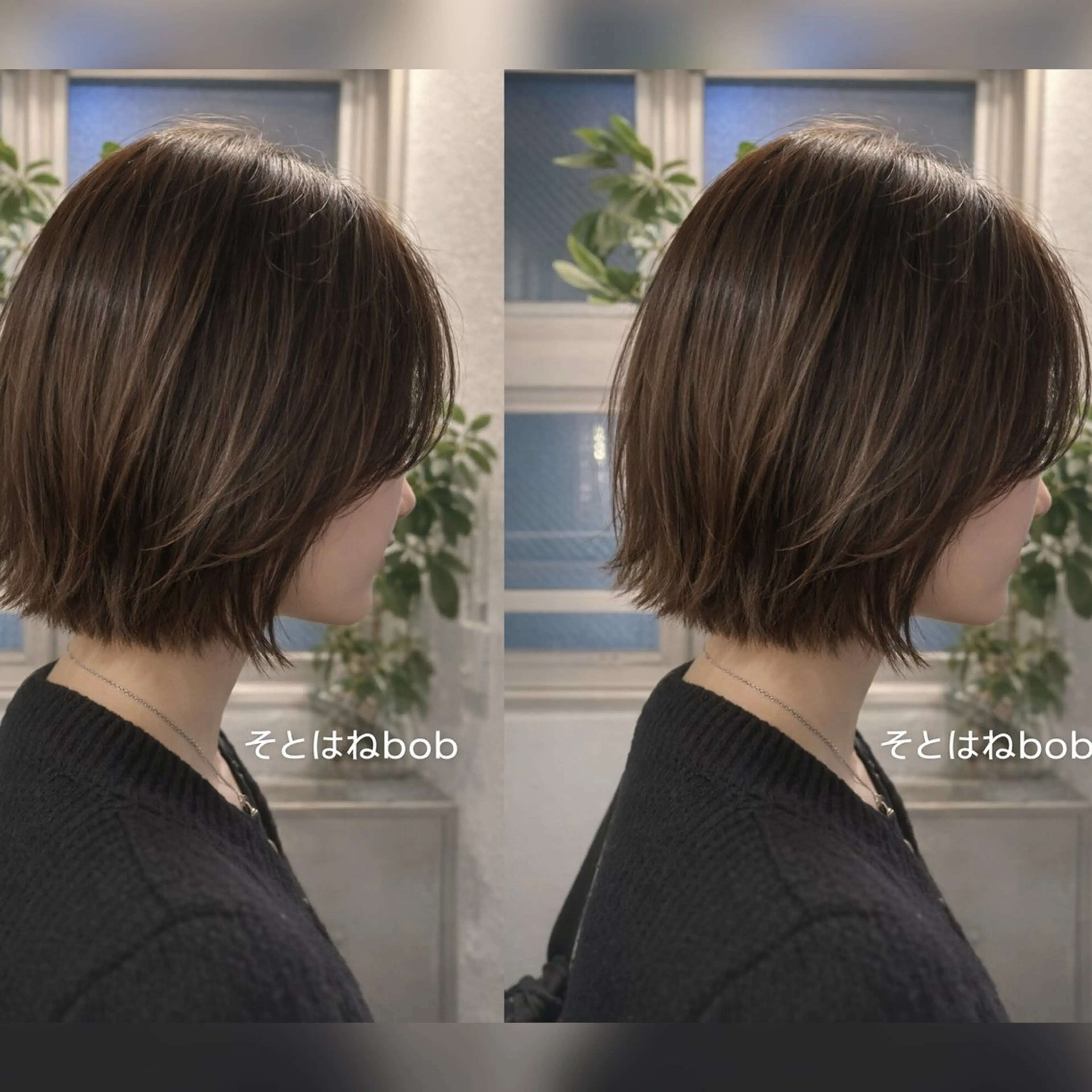 ミディアム カット ヘアカラー トリートメント ヘッドスパ オリーブカラー/みづ き/ボブパーマ🤍のヘアスタイル