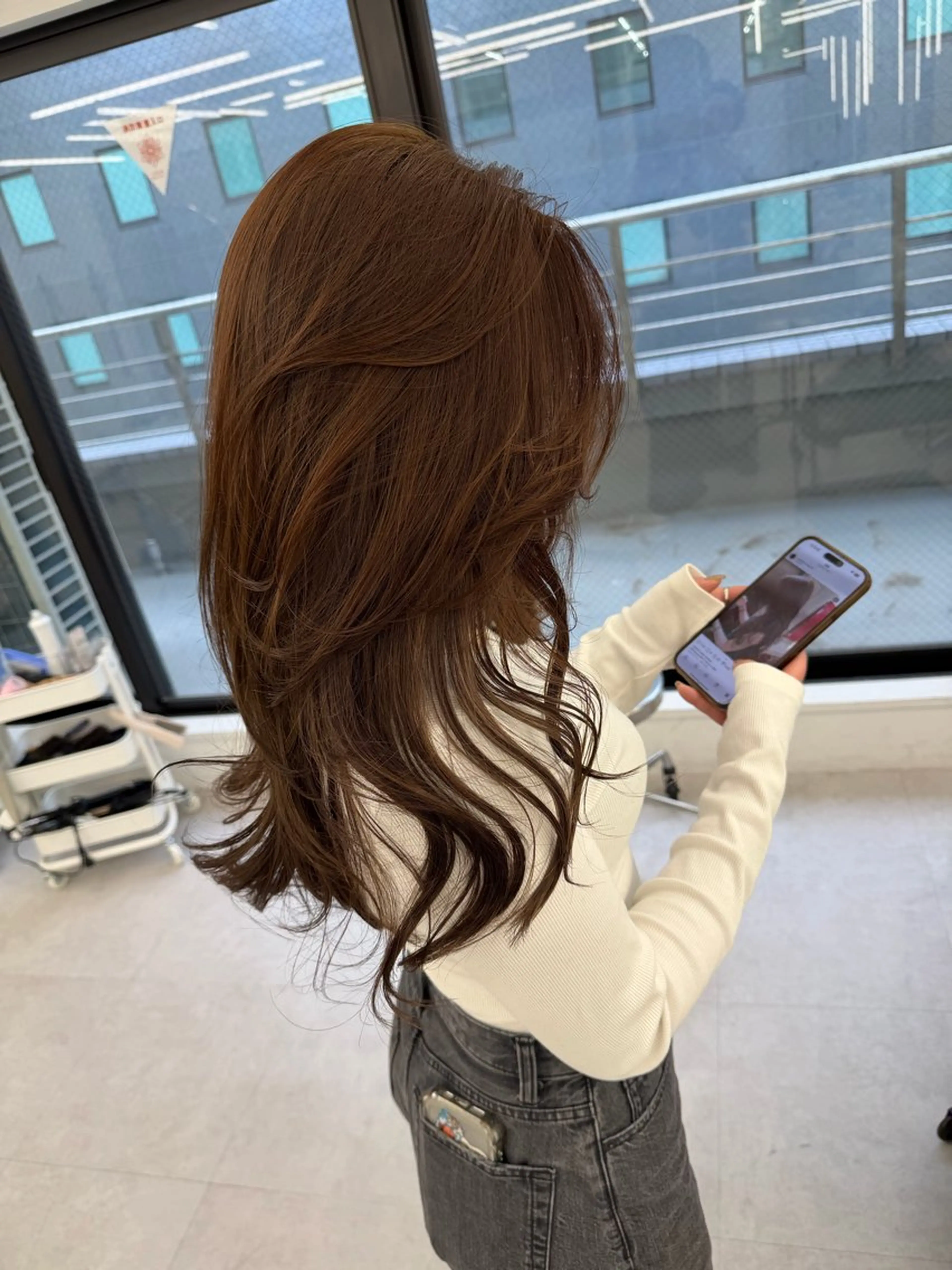 ロング カラー カット ヘアカラー トリートメント 顔まわりの神様✨ 透明感カラー藤嶋秀幸のヘアスタイル