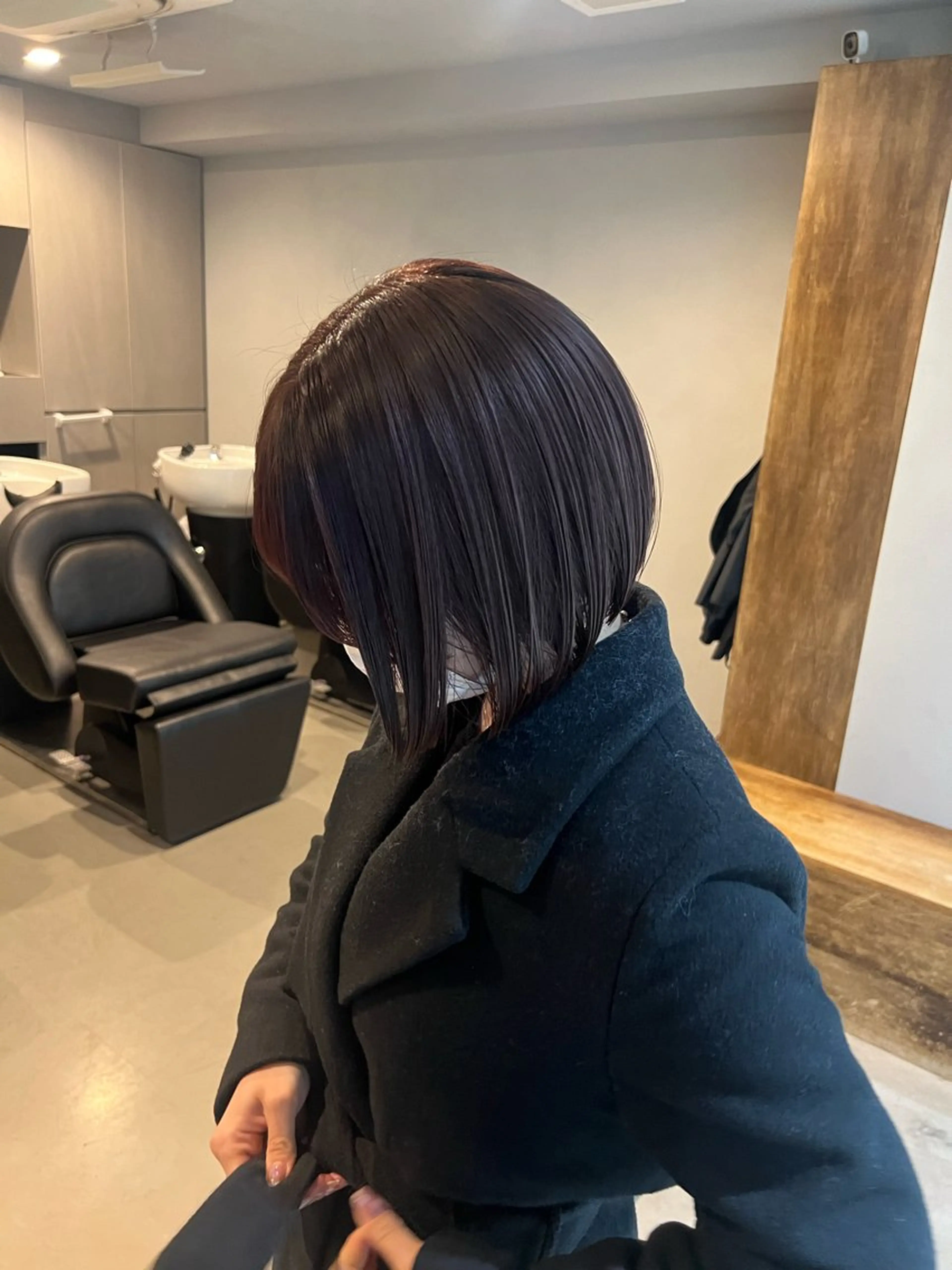 ミディアム カラー ブラウンカラー ラベンダーカラー ラベンダーブラウン カット ヘアカラー トリートメント akane/ボブ /ブラウンベージュのヘアスタイル