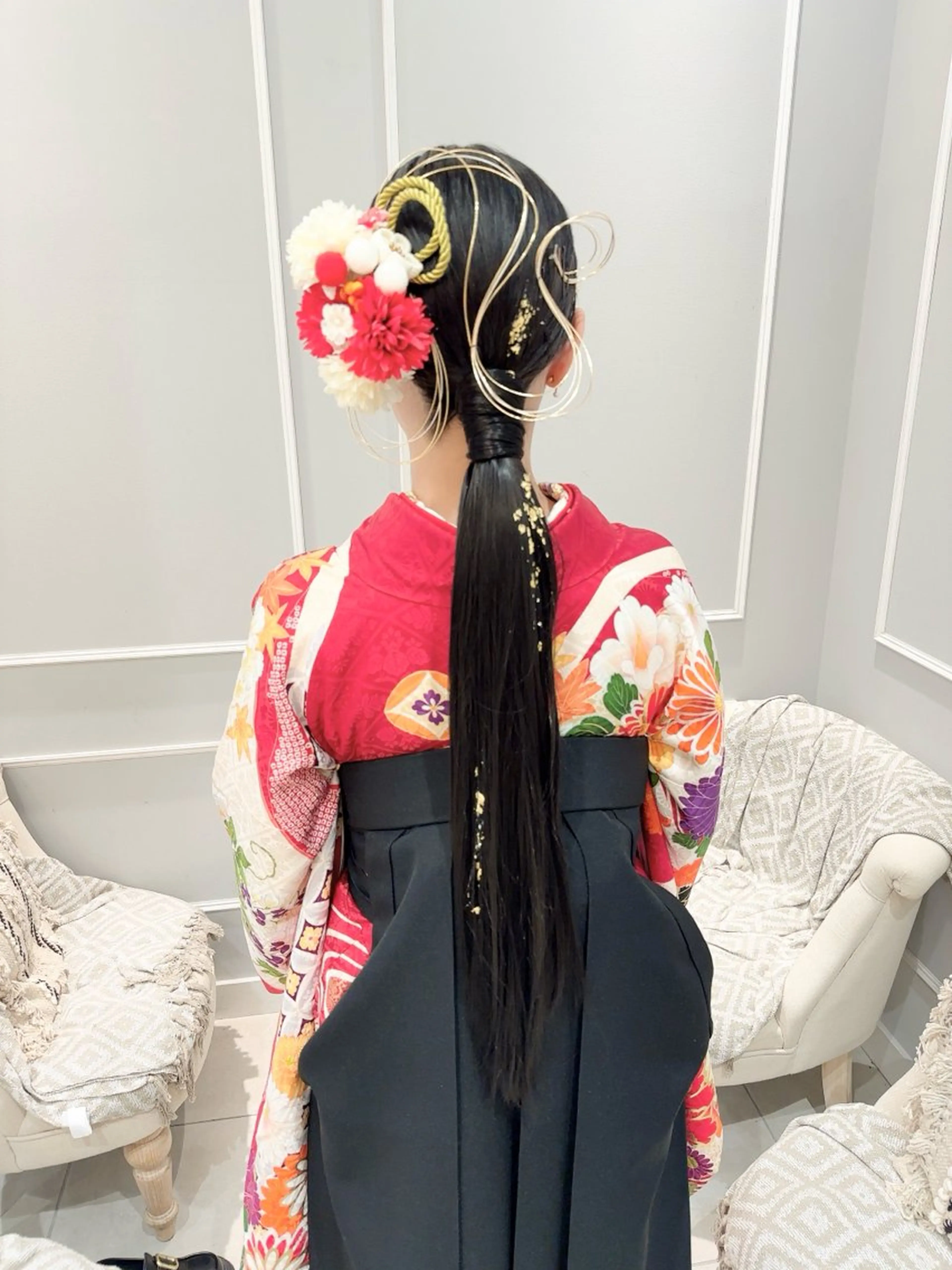 ロング ヘアアレンジ ロング 着付け 🦖鶴岡香純🦖 5/1から復帰しますのヘアスタイル