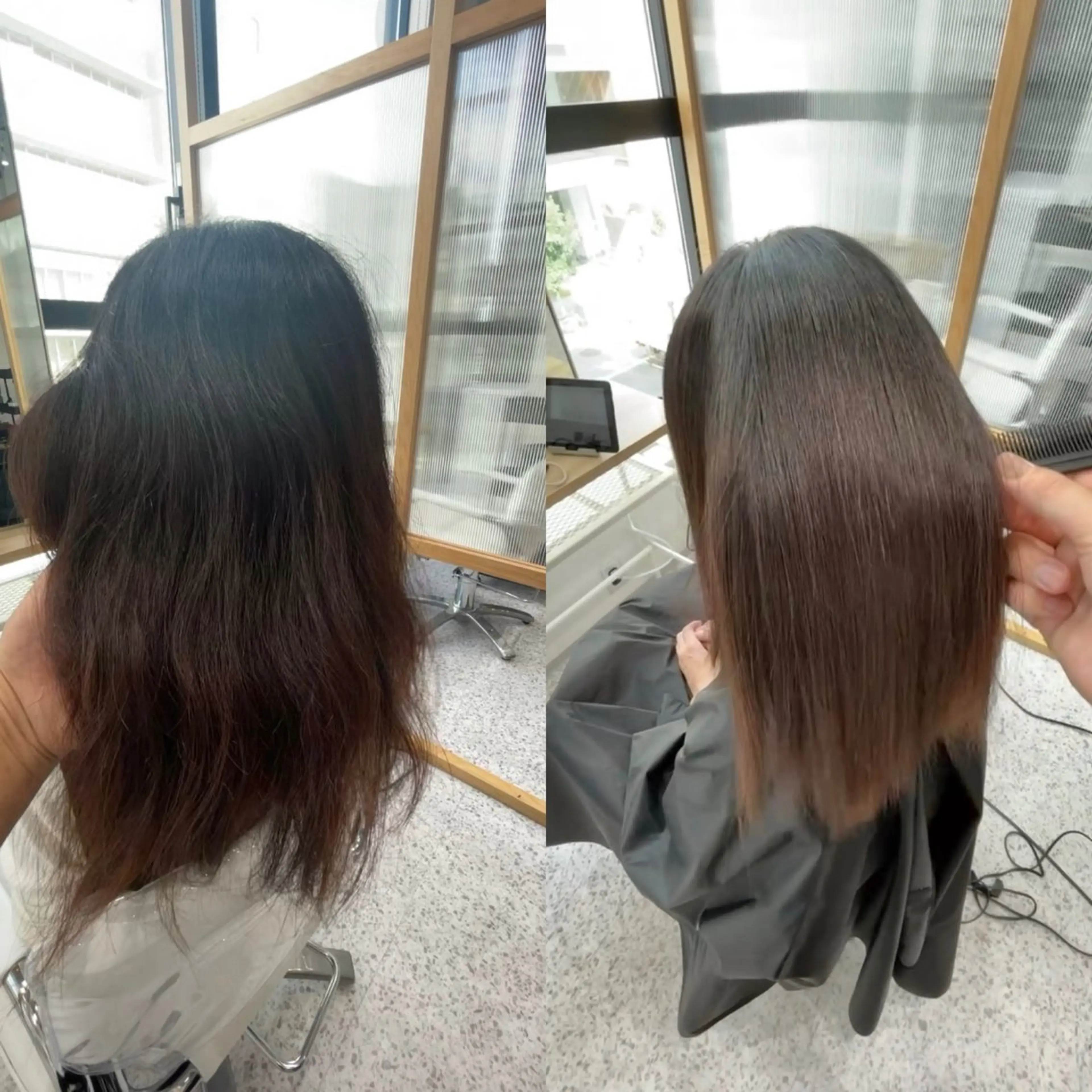 ミディアム 髪質改善 縮毛矯正 トリートメント 美髪矯正/髪質改善 /氏原のヘアスタイル