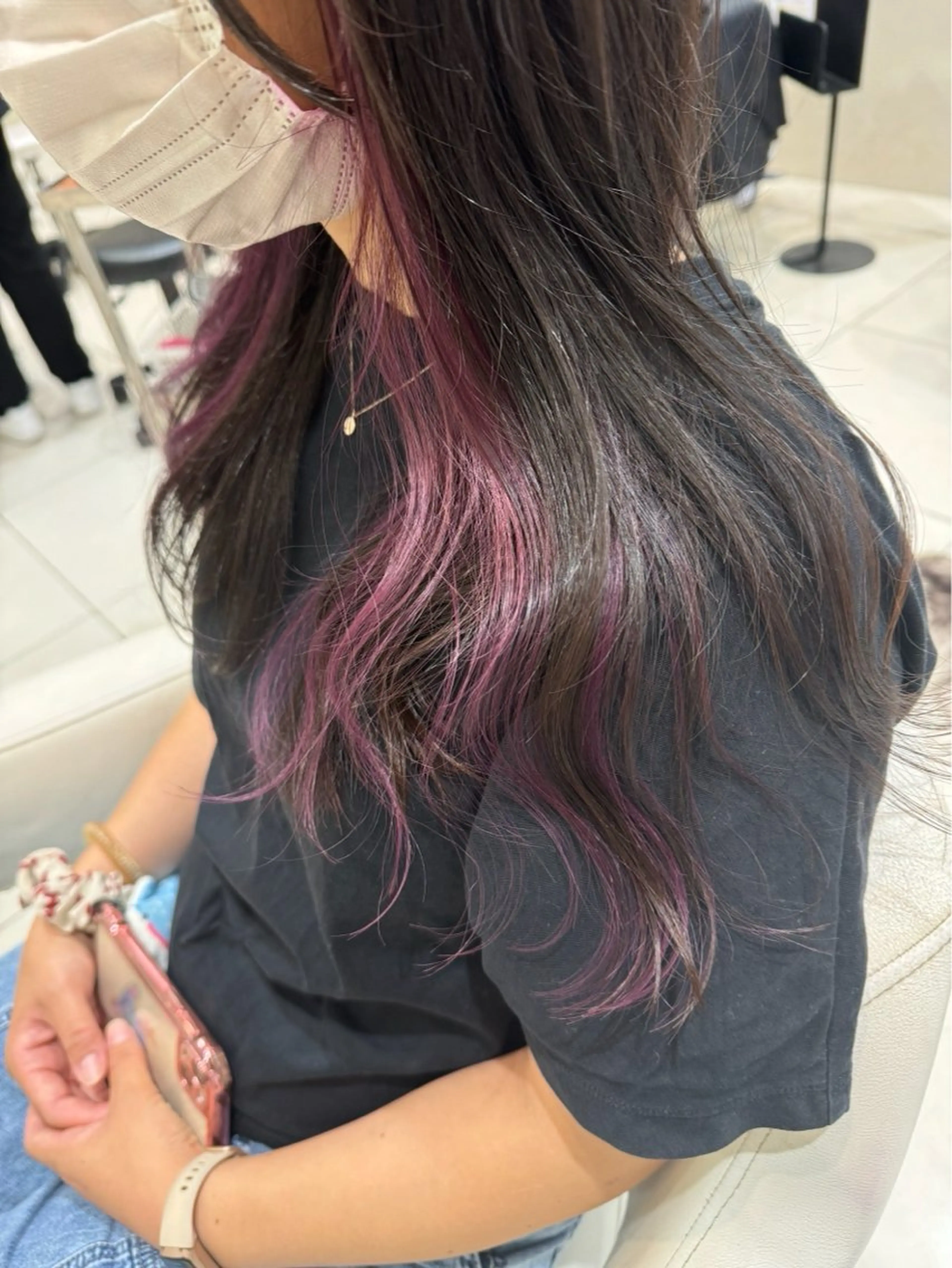 カラー 艶髪/ブリーチなし Wカラー🌺yuiのヘアスタイル