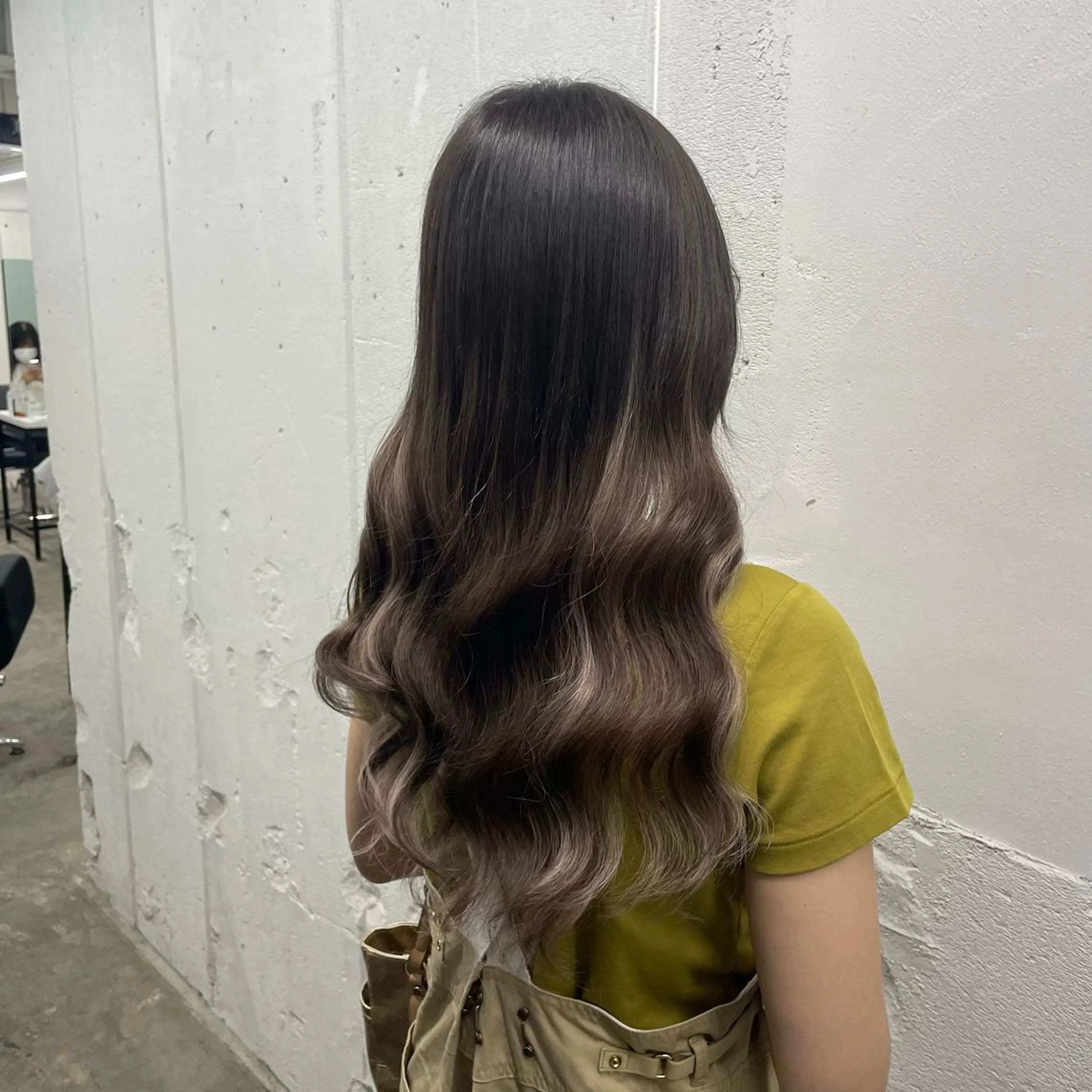 ロング カラー シールエクステ バレイヤージュ ミストバング ダブルカラー  フェイスフレーミング ヘアカラー エクステ 🧡艶髪ちゅるん髪 🫧🧡YUKI❄️のヘアスタイル